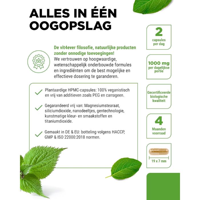 Bio-Brennnesselextrakt | 240 Tabletten | Vit4ever