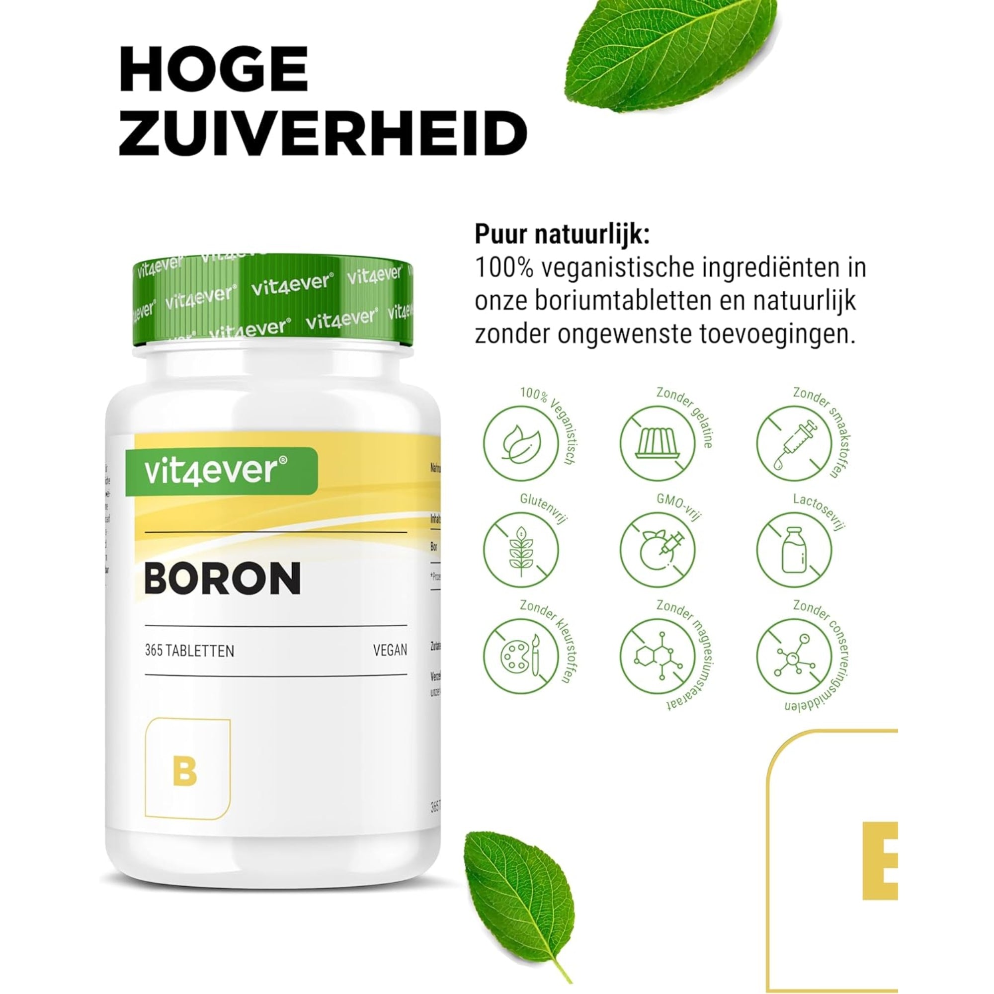 Borium (Boron) 3 mg | 365 tabletten | Vit4ever