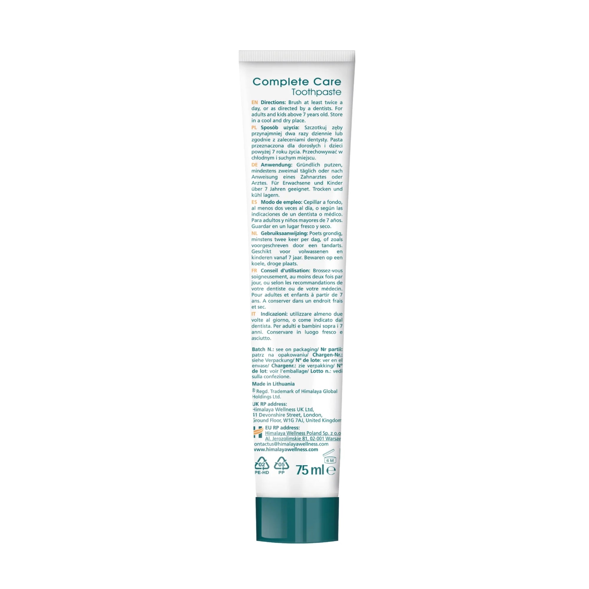 Botanique Complete Care Toothpaste Mint | 75 ml | Himalaya