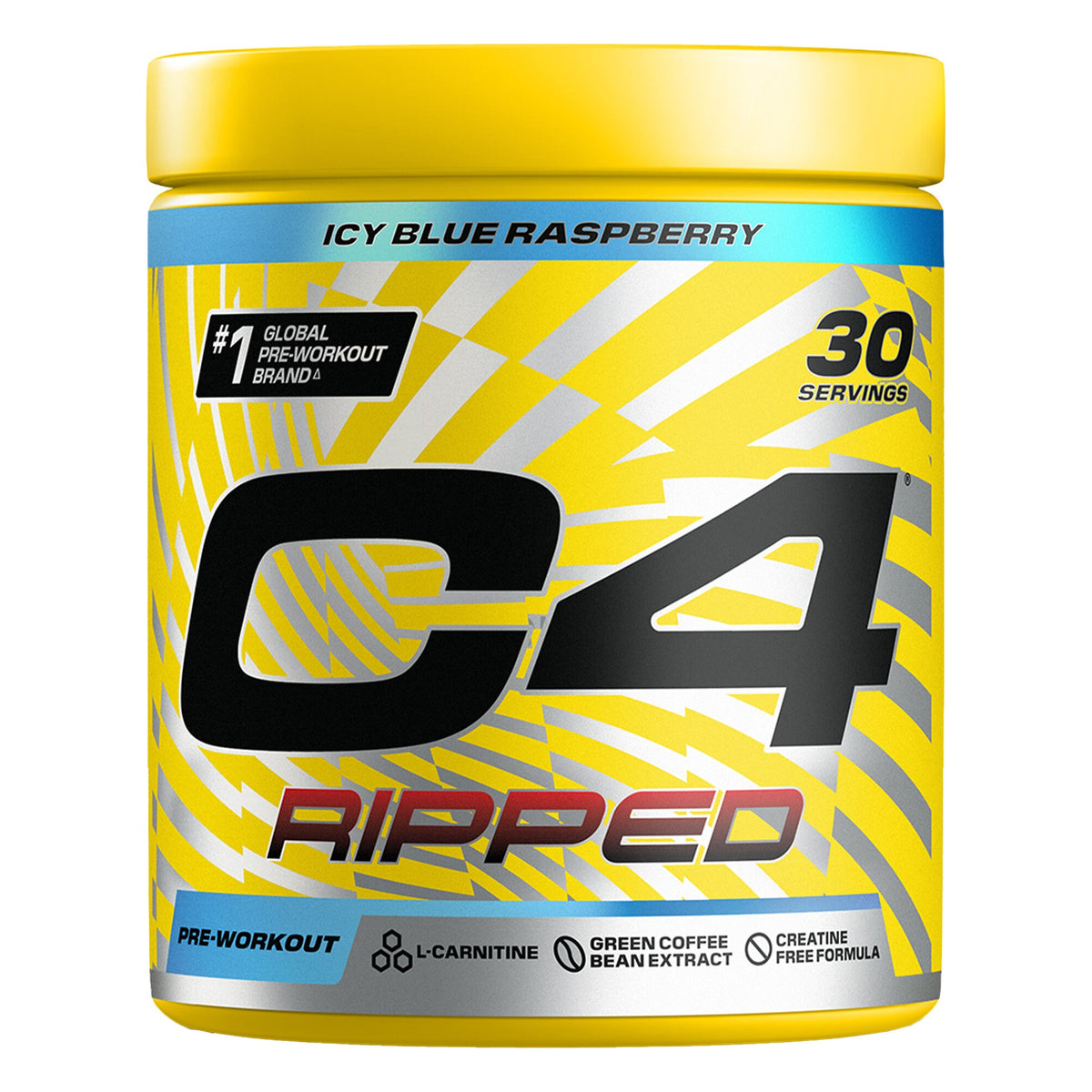 C4 Ripped Pre-Workout Icy Blue Raspberry - 189 Gram - Cellucor