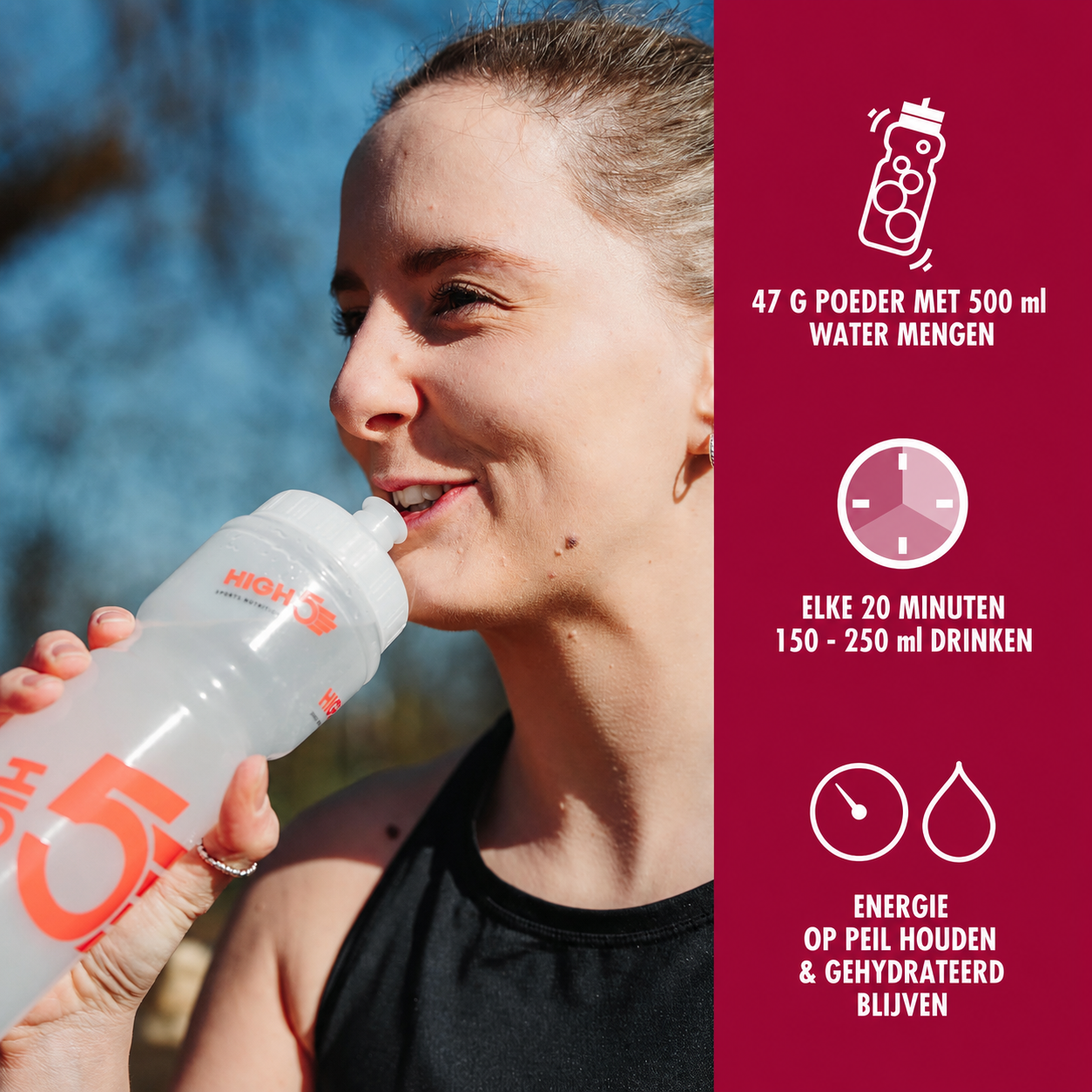 HIGH5 Energy Drink Berry | Koolhydraat-elektrolytenpoeder