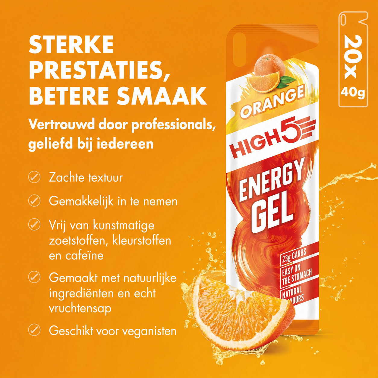 HIGH5 Energy Gel Mixed | 20 x 40g | 23g Koolhydraten per Gel