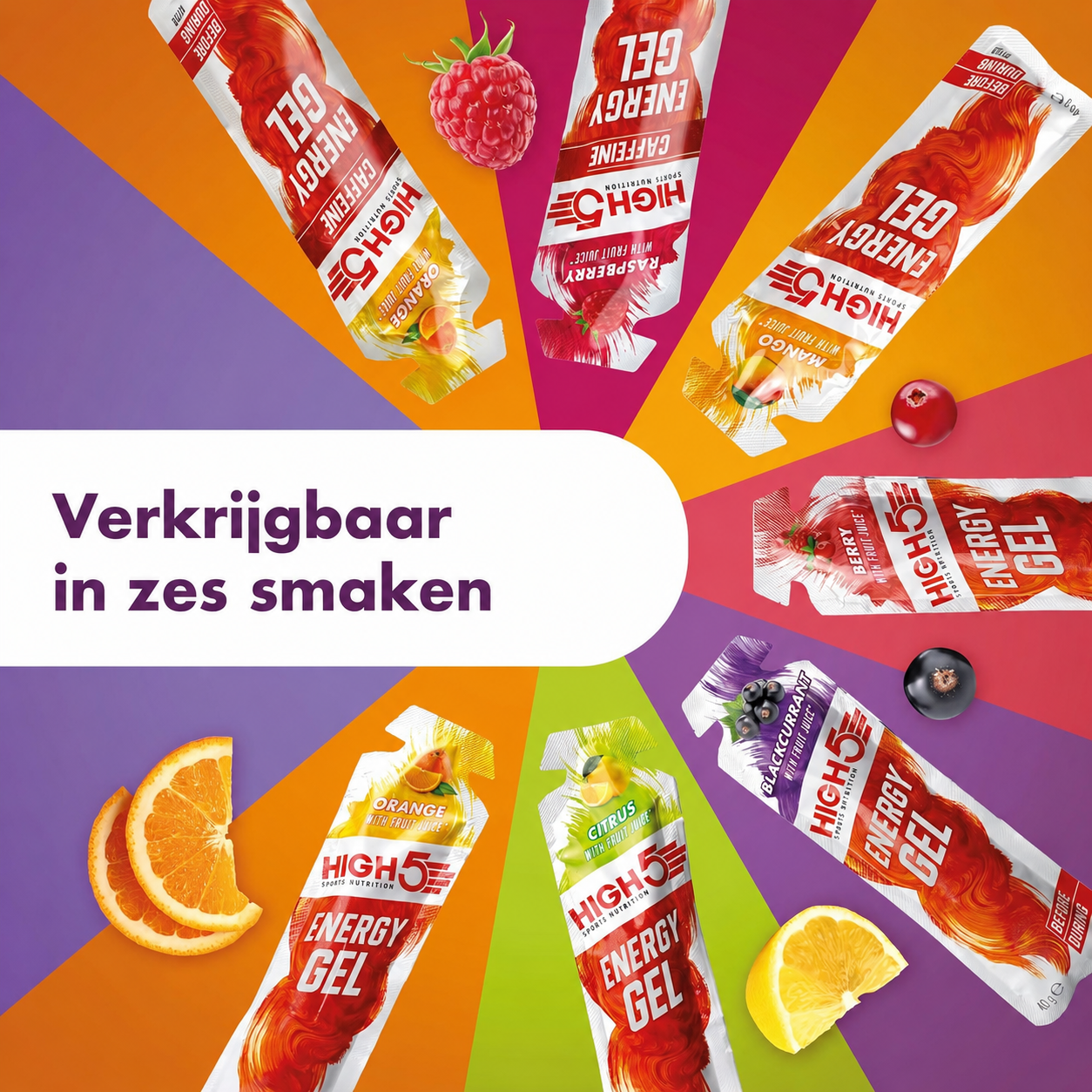 HIGH5 Energy Gel Blackcurrant | 20 x 40g | 23g Koolhydraten per Gel