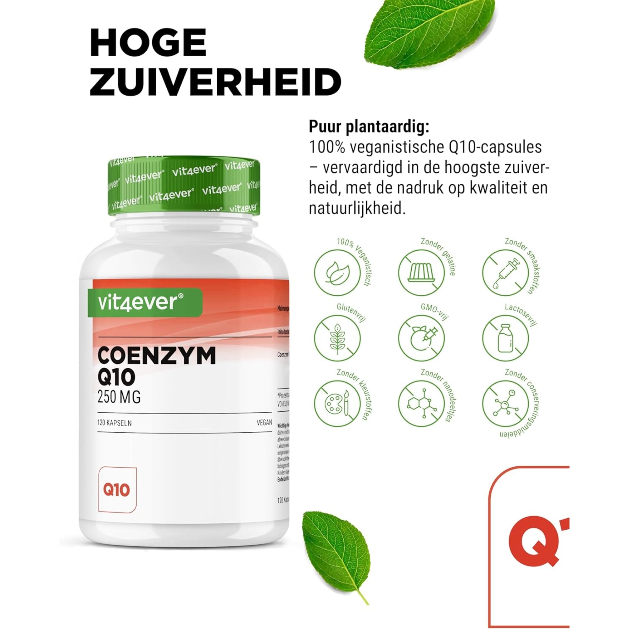 Co-enzym Q10 250mg | 120 of 180 Capsules | Vit4ever