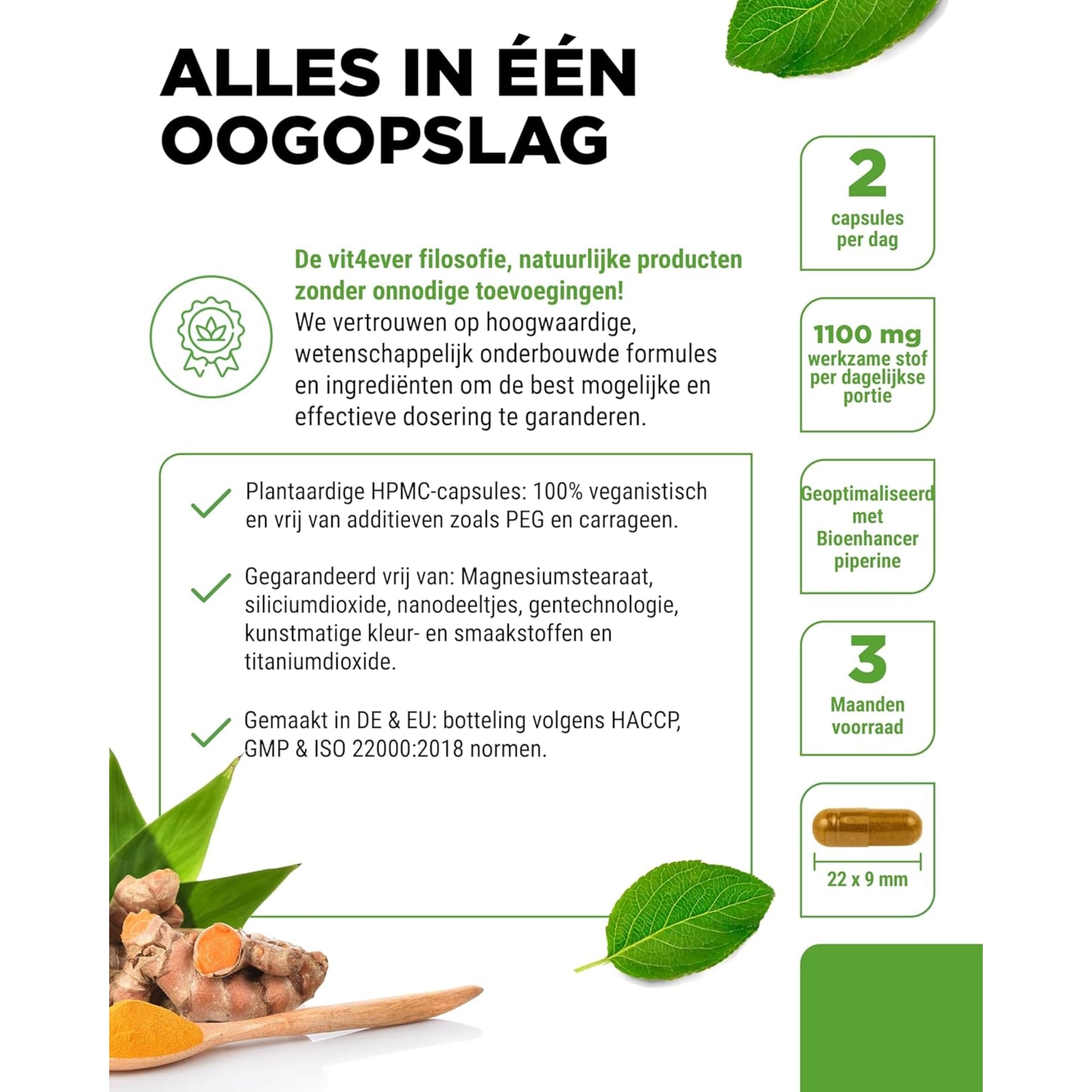 Kurkuma extract intens claims Vit4ever