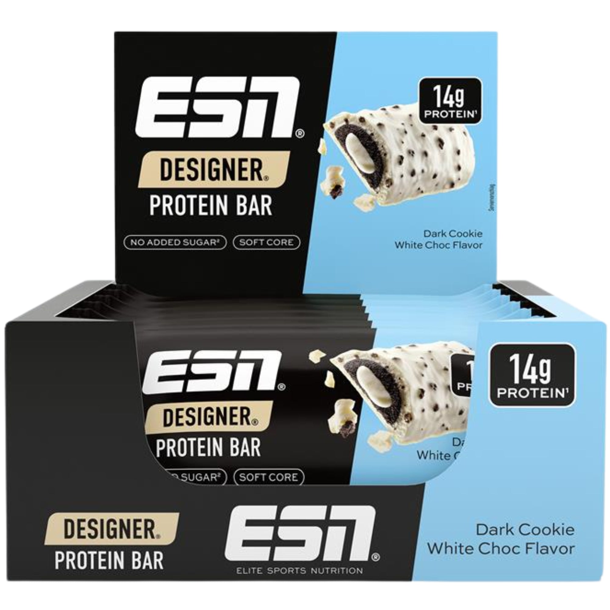 ESN Designer Bar Dark Cookie White Chocolate 12x45g - eiwitreep met 14g eiwit zonder toegevoegde suikers, kopen in Nederland en België