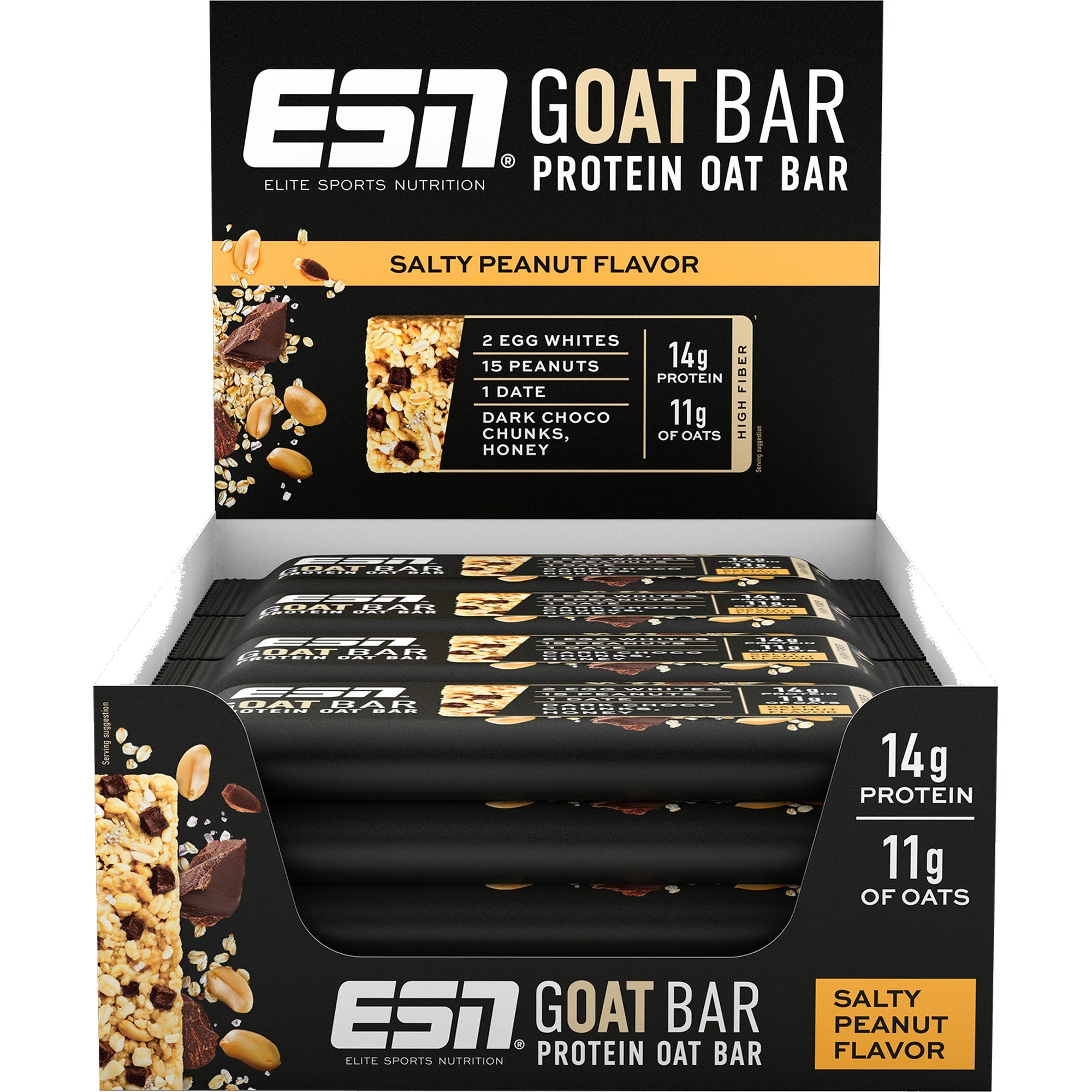 ESN GOAT Bar Ontbijtreep Salty Peanut 12 repen - sportsupplement | kopen in Nederland en België