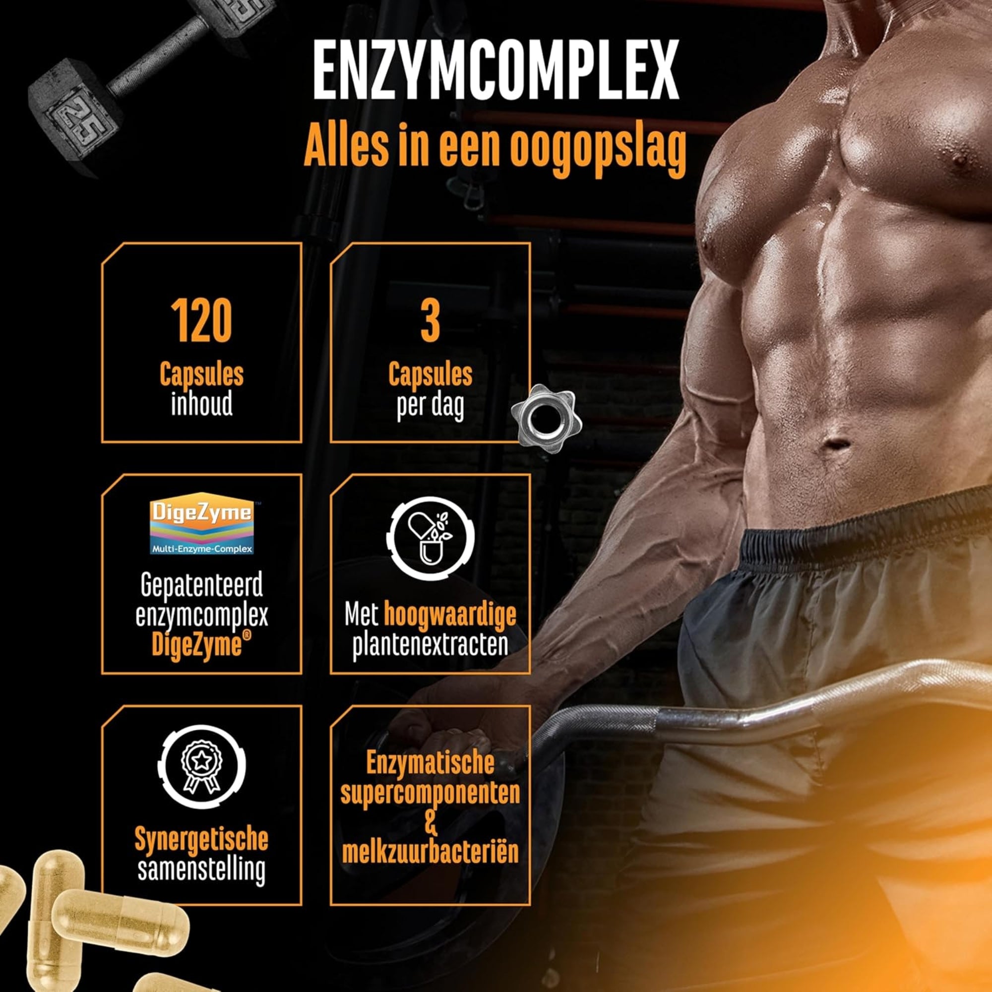 Enzyme Complex (DigeZyme®, probiotica & plantenextracten) | 120 capsules | German Elite Nutrition