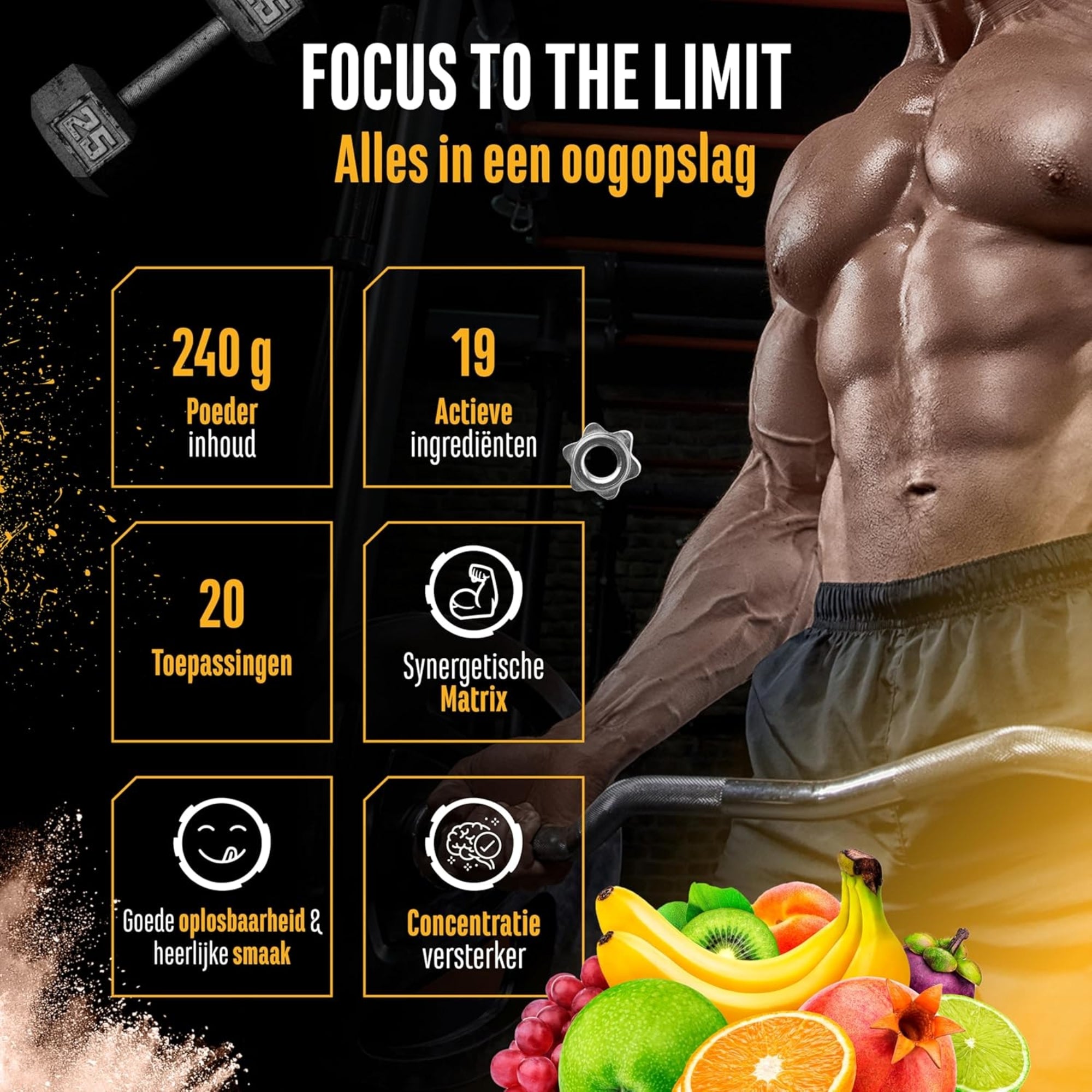 Focus to the Limit | Pre-Workout | 240g | German Elite Nutrition