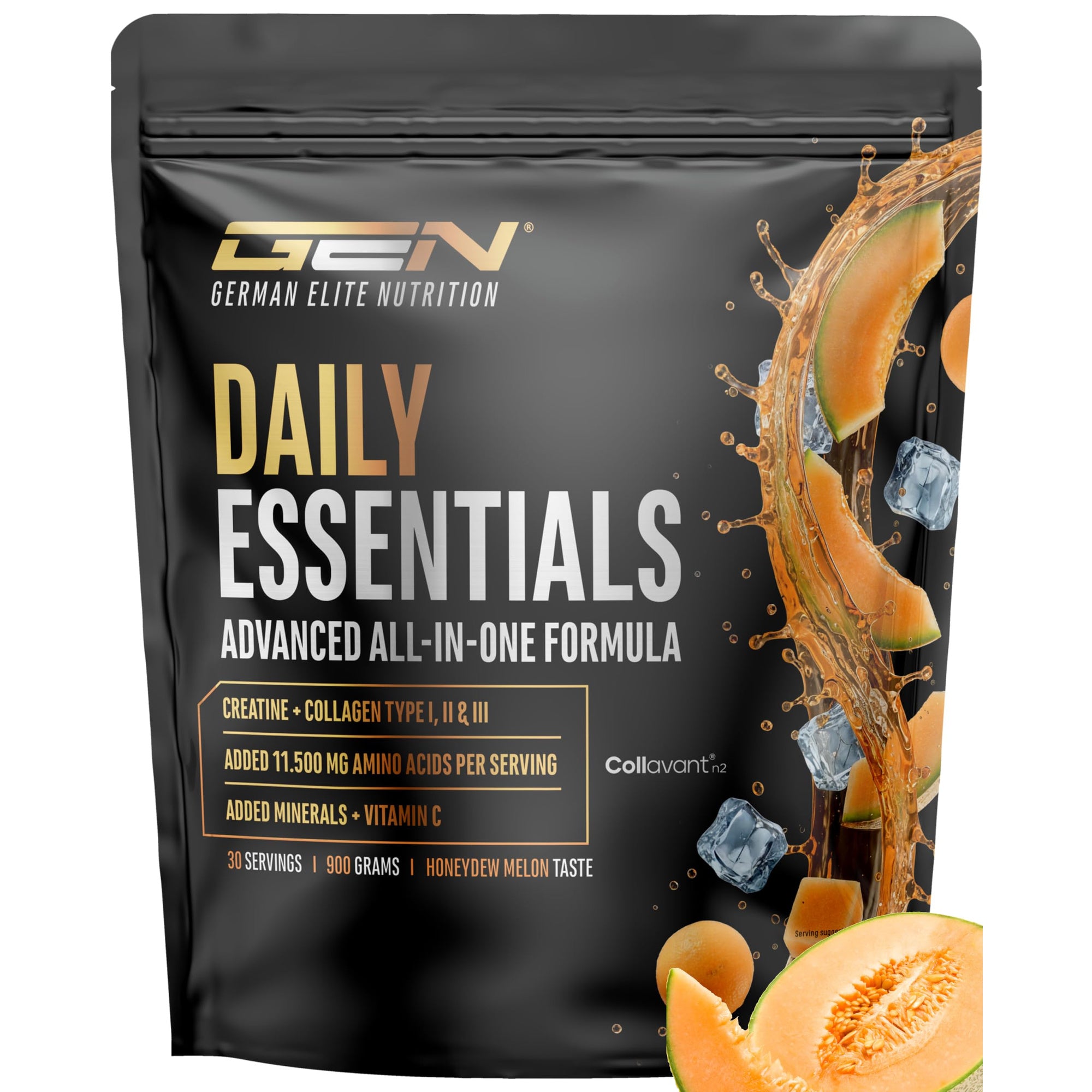 Daily Essentials Creatine + Collageen Honingmeloen | 900 gram | GEN