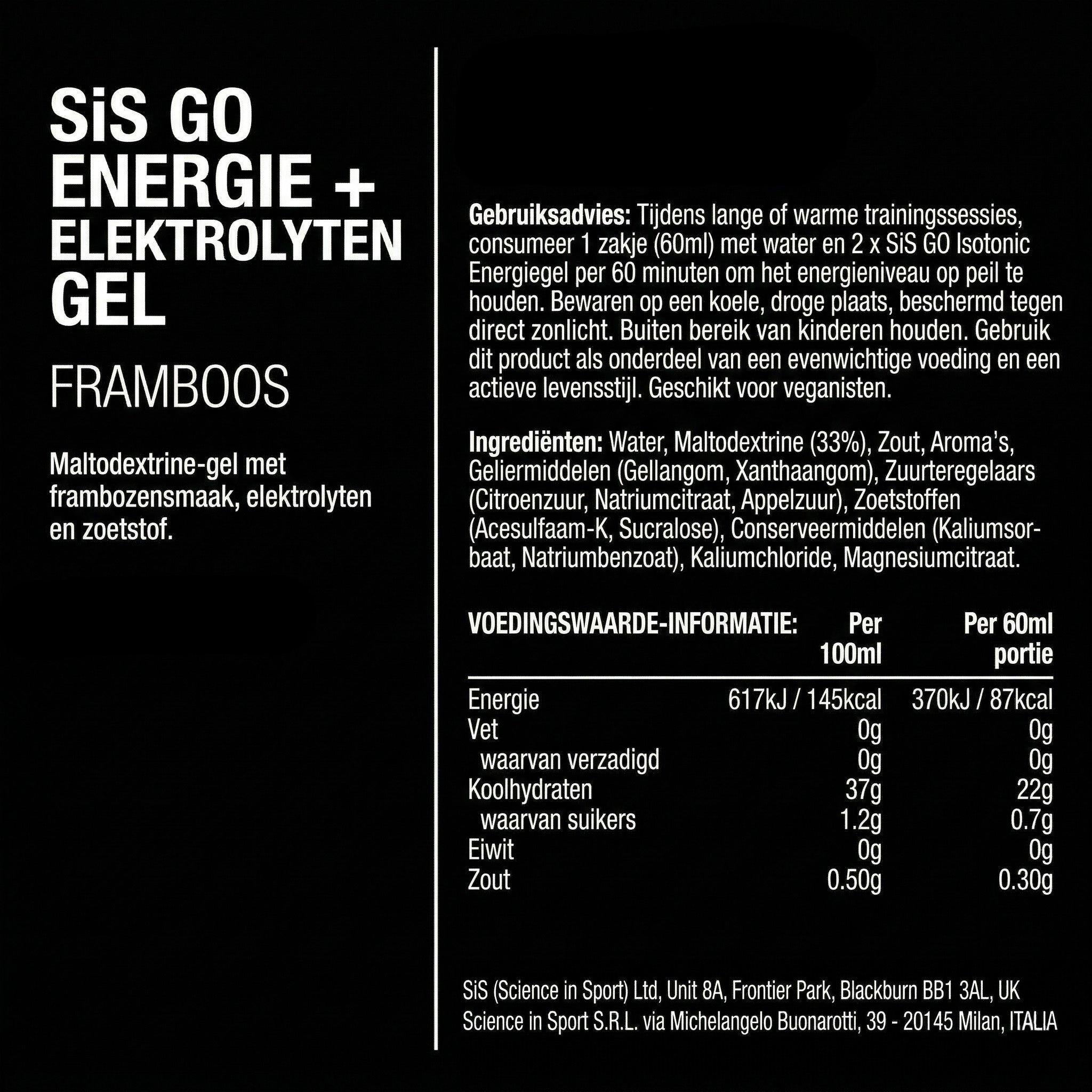 SiS Go Isotonic Energygel + Electrolyte | Raspberry