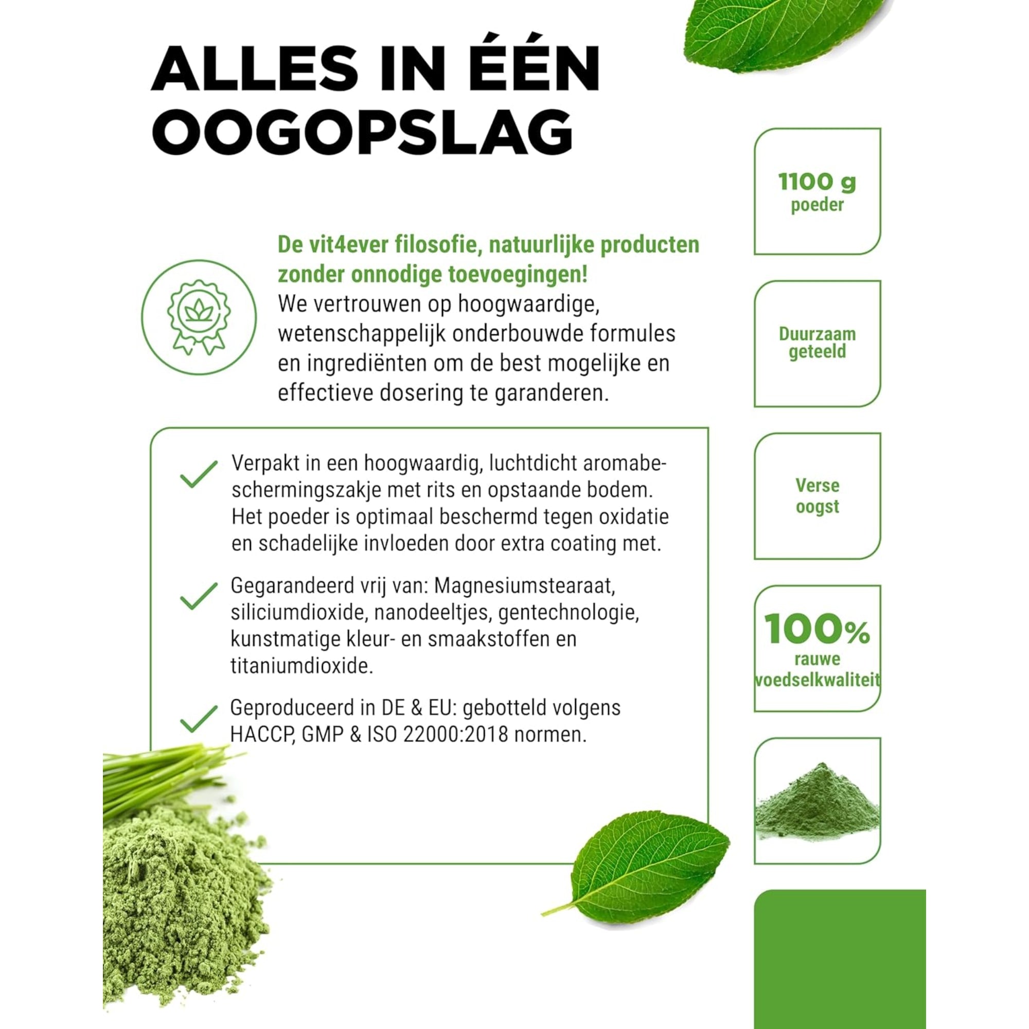 Gerstengraspulver (Gerstengras) | 1,1 kg | Vit4ever