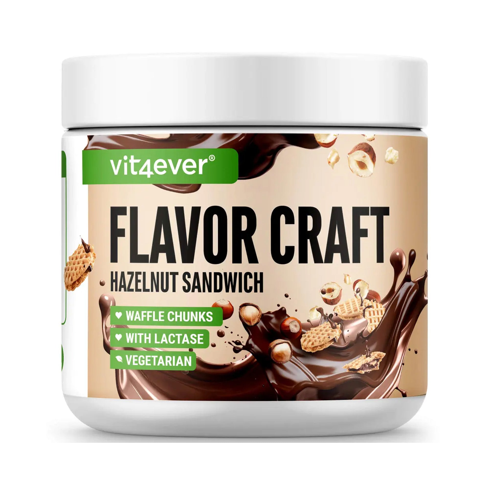 Hazelnoot sandwich smaak voor de kwark van vit4ever