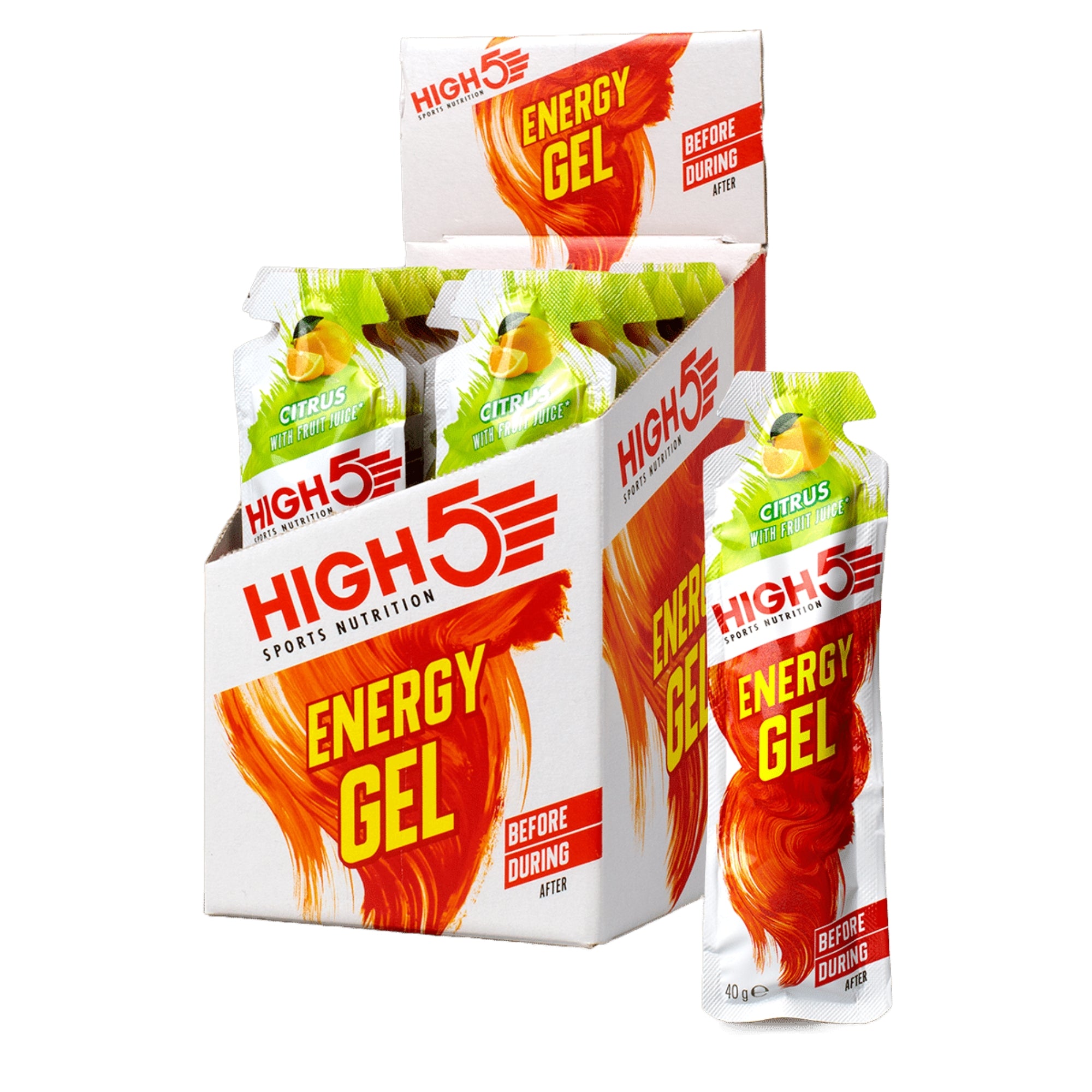 Citrus High5 Energy Gel 20 x 40 gr
Energiegels
