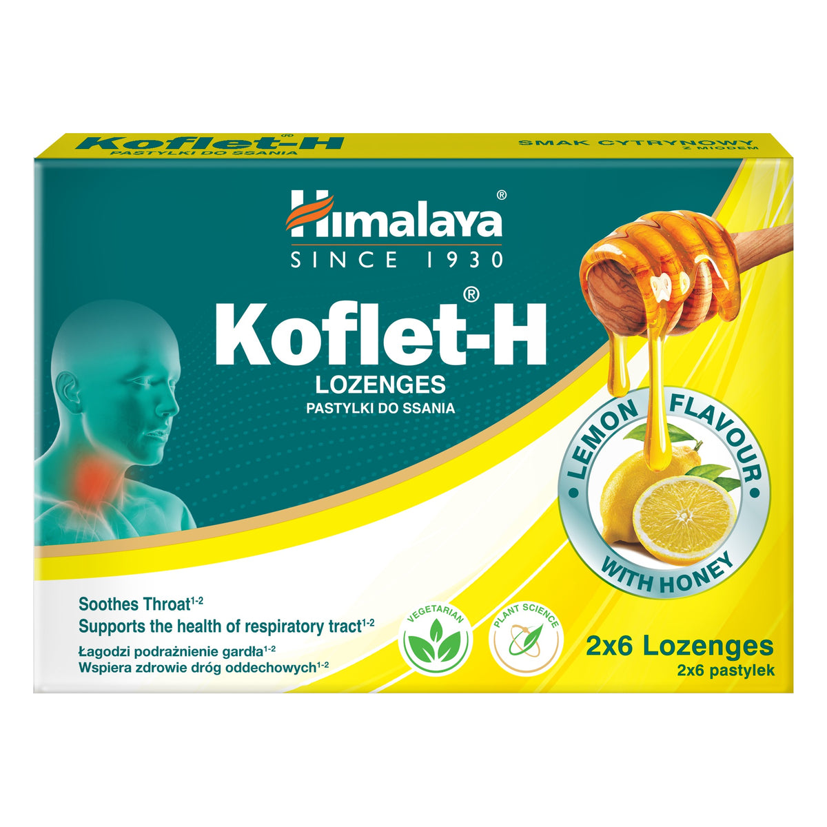 Koflet-H Lemon Zuigtabletten met Honing - 12 Zuigtabletten - Himalaya
