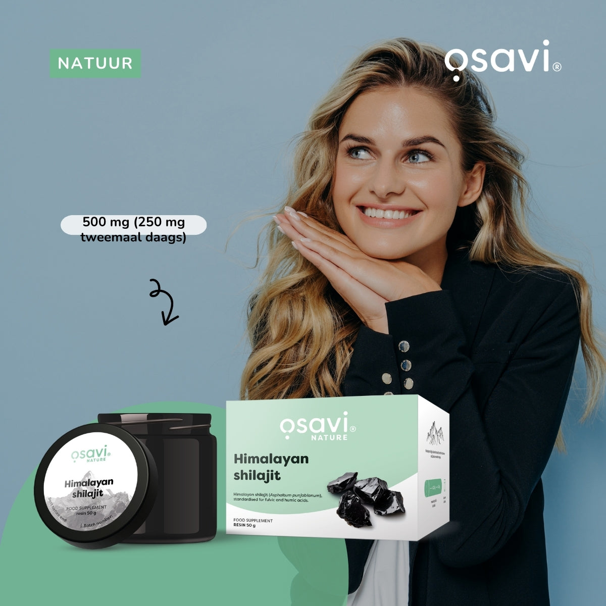 Himalaya Shilajit (Asphaltum punjabianum) 500 mg | 25 g | Osavi