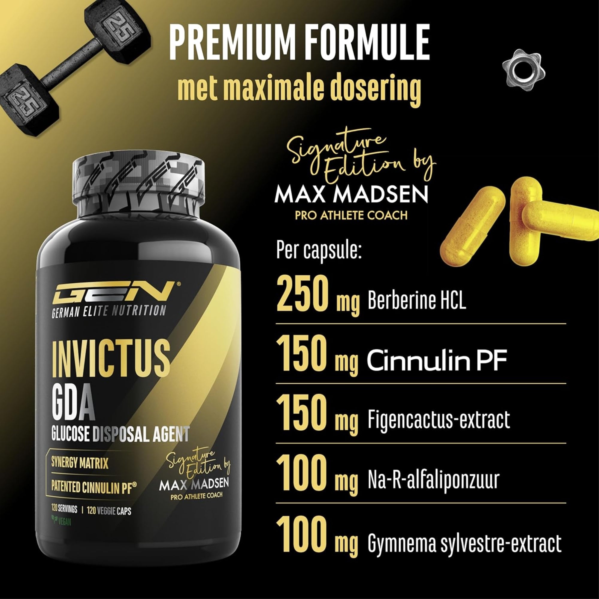 Invictus GDA (Glucose Formule) | 120 capsules | German Elite Nutrition