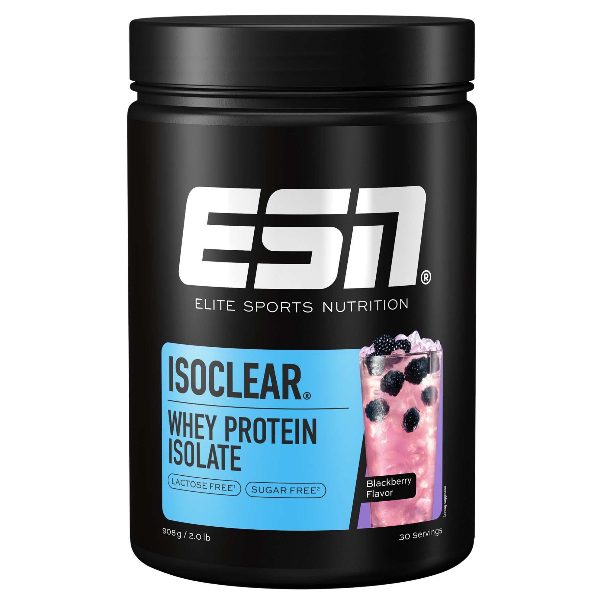 ESN Isoclear Blackberry Whey Isolate Eiwitlimonade 908g - suikervrij wei-isolaat eiwitpoeder | kopen in Nederland en België