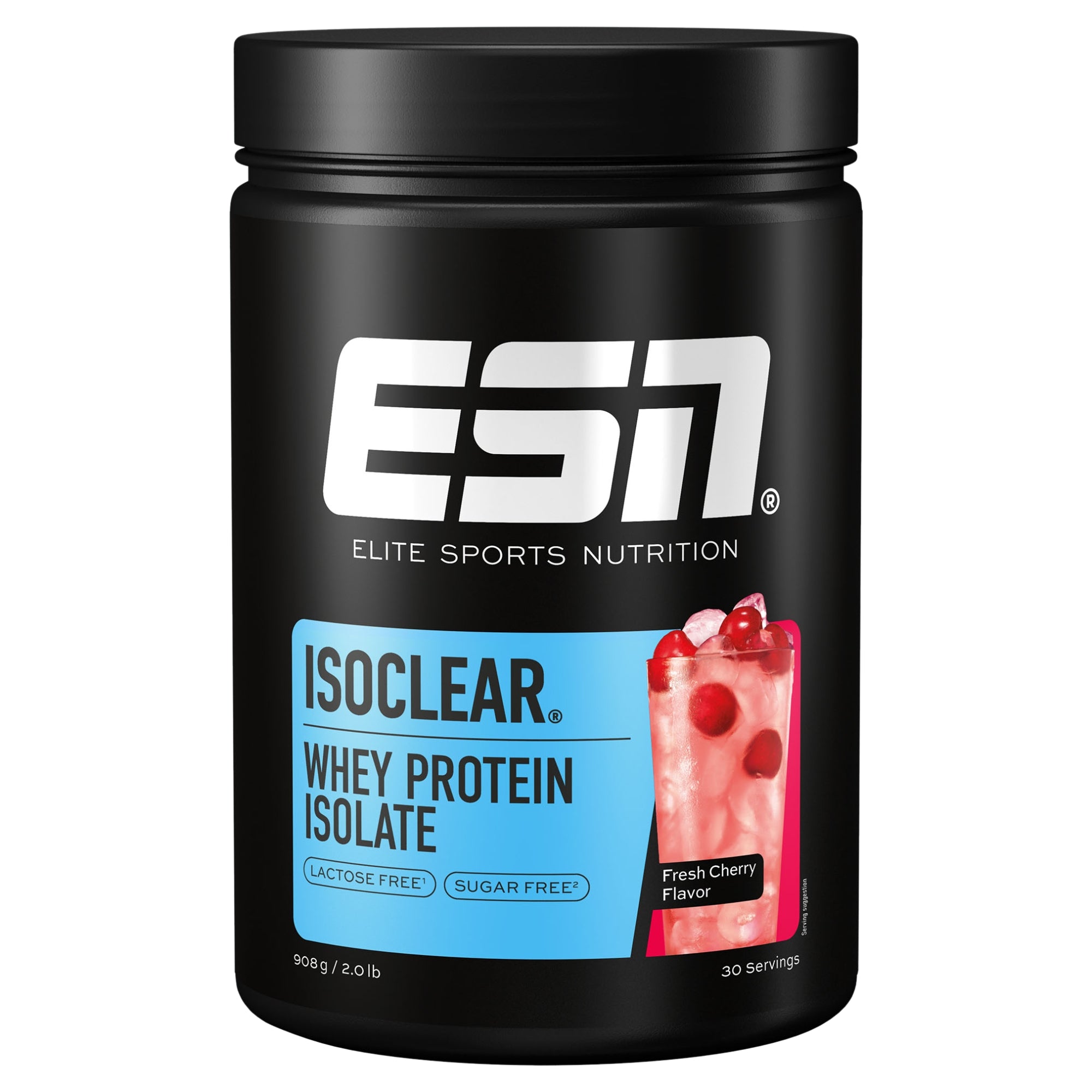 ESN Isoclear Fresh Cherry 908 gram - wei-isolaat eiwitlimonade suikervrij lactosevrij | kopen in Nederland en België