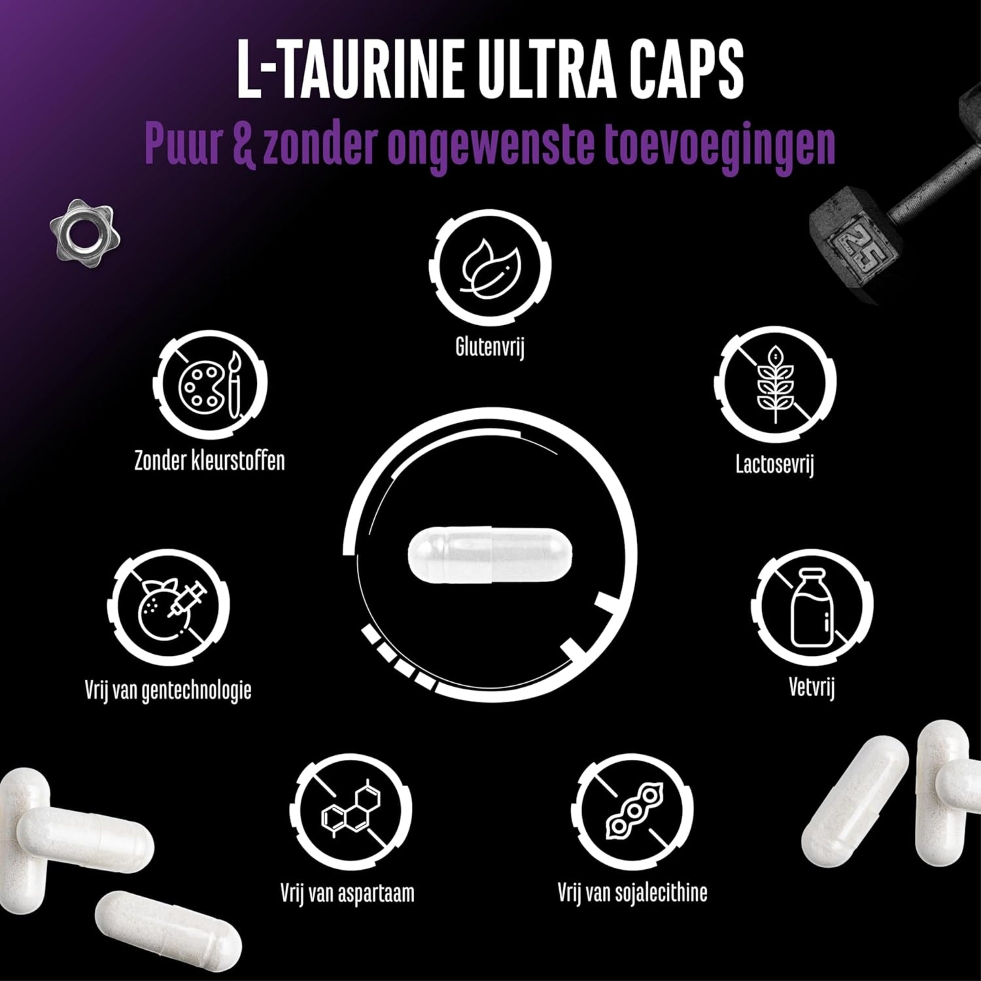 L-Taurine Ultra Caps 1500mg | 365 capsules | German Elite Nutrition