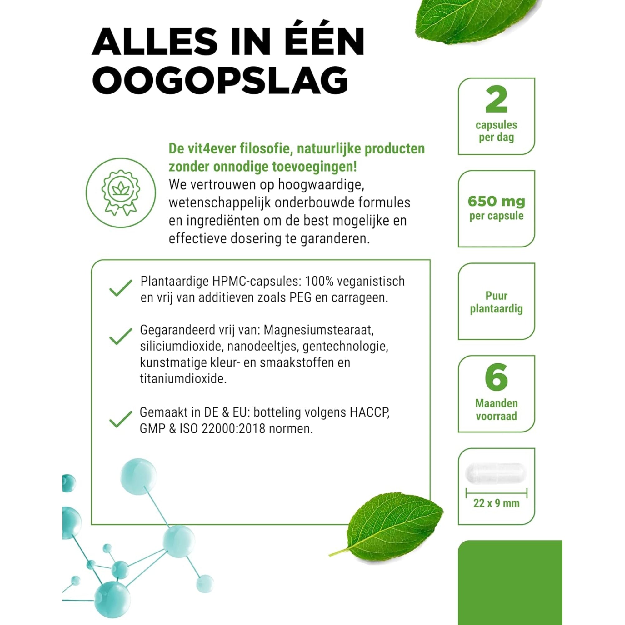 L-tyrosin capsules | 650mg | Vit4ever