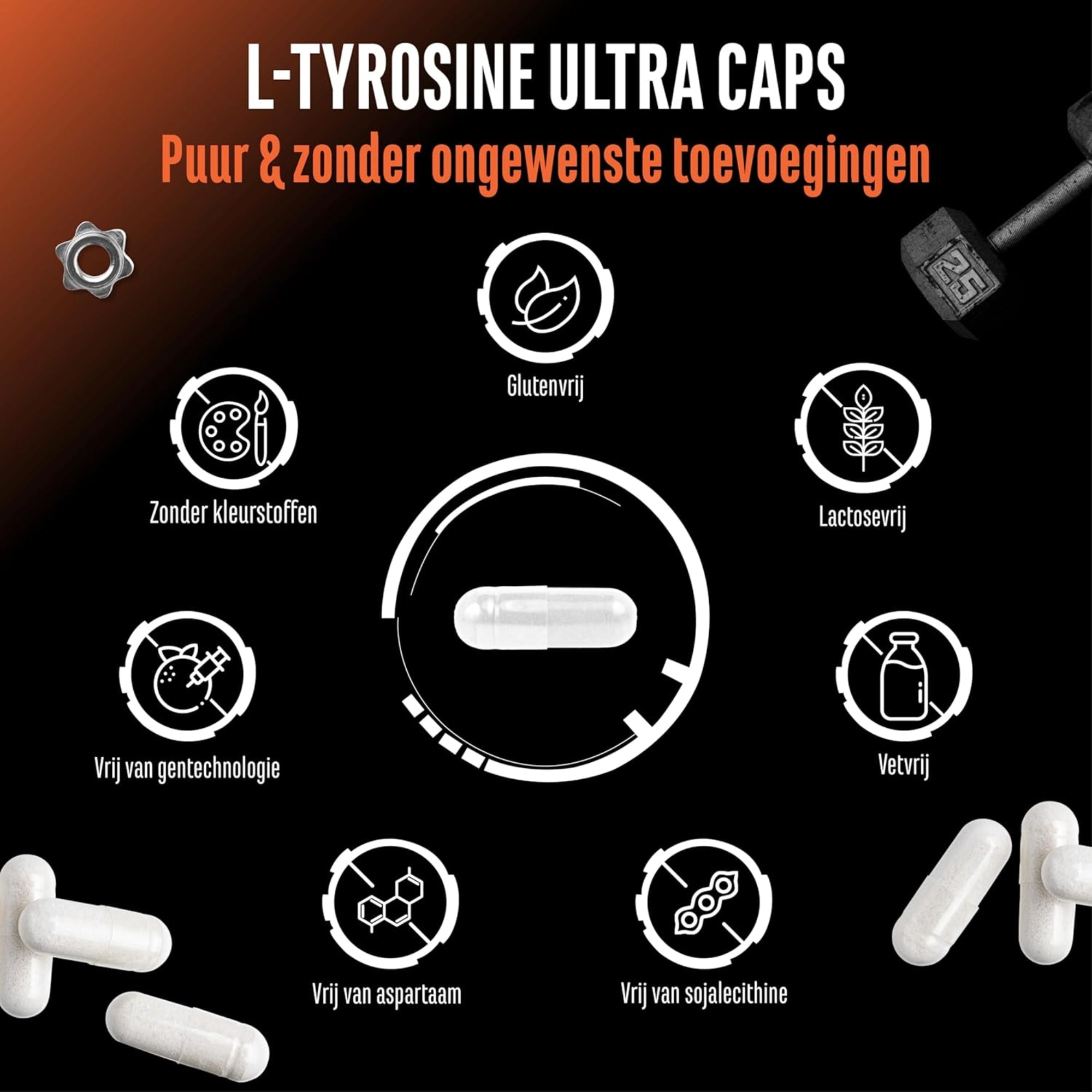 L-Tyrosin Ultra 950 mg | 365 Kapseln | German Elite Nutrition