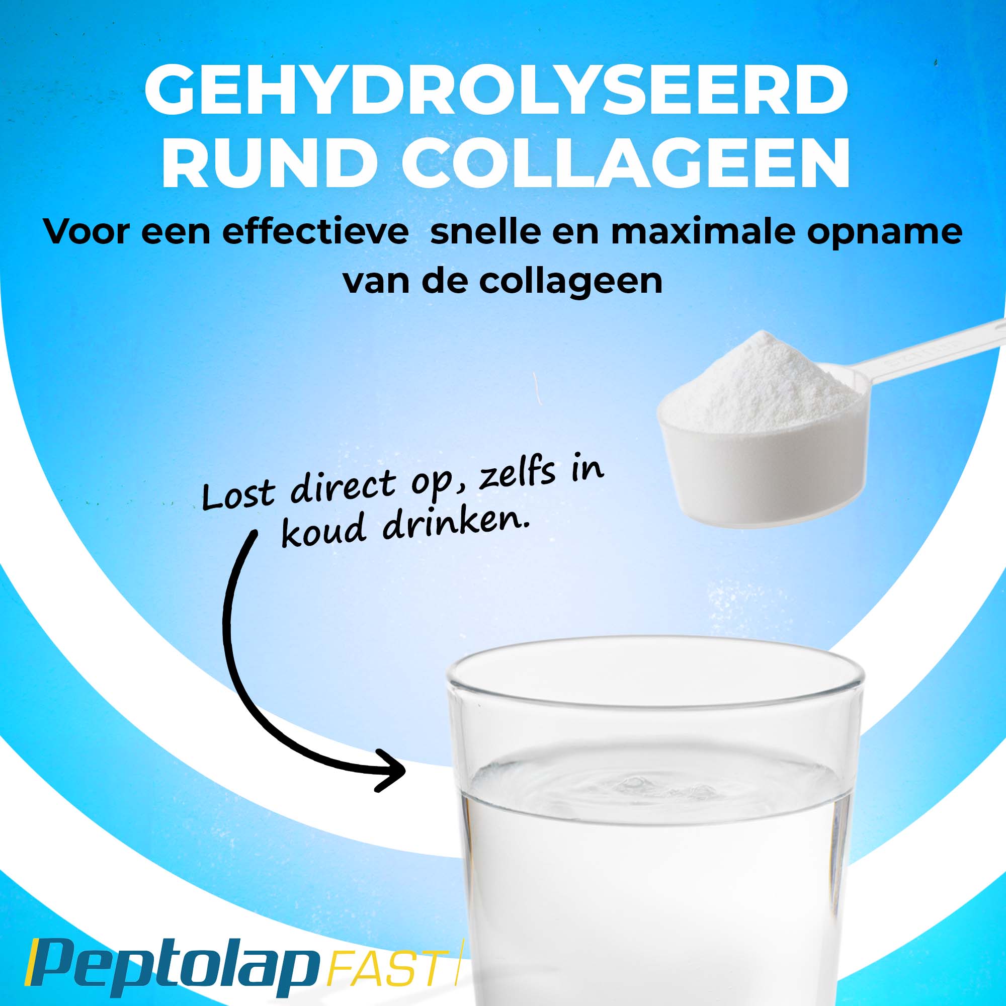 Peptolap Fast Gehydrolyseerd Halal Collageenpoeder Type I & III | 500g | LUTO Supplements