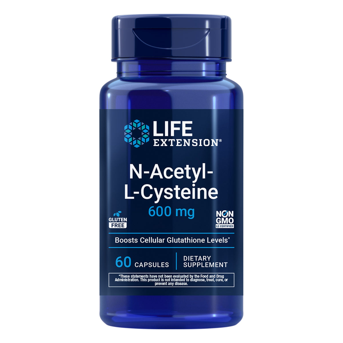 N-Acetyl-L-Cysteine (NAC) 600mg - 60 capsules - Life Extension