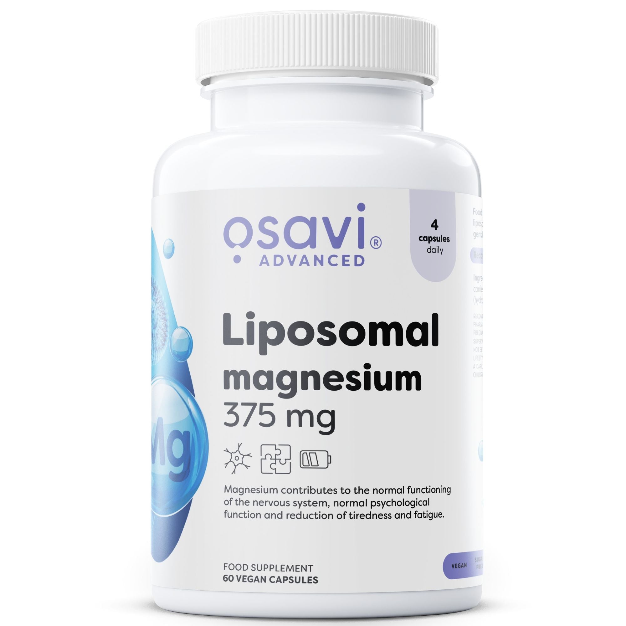 Liposomale Magnesium 375mg | 60 Capsules | Osavi