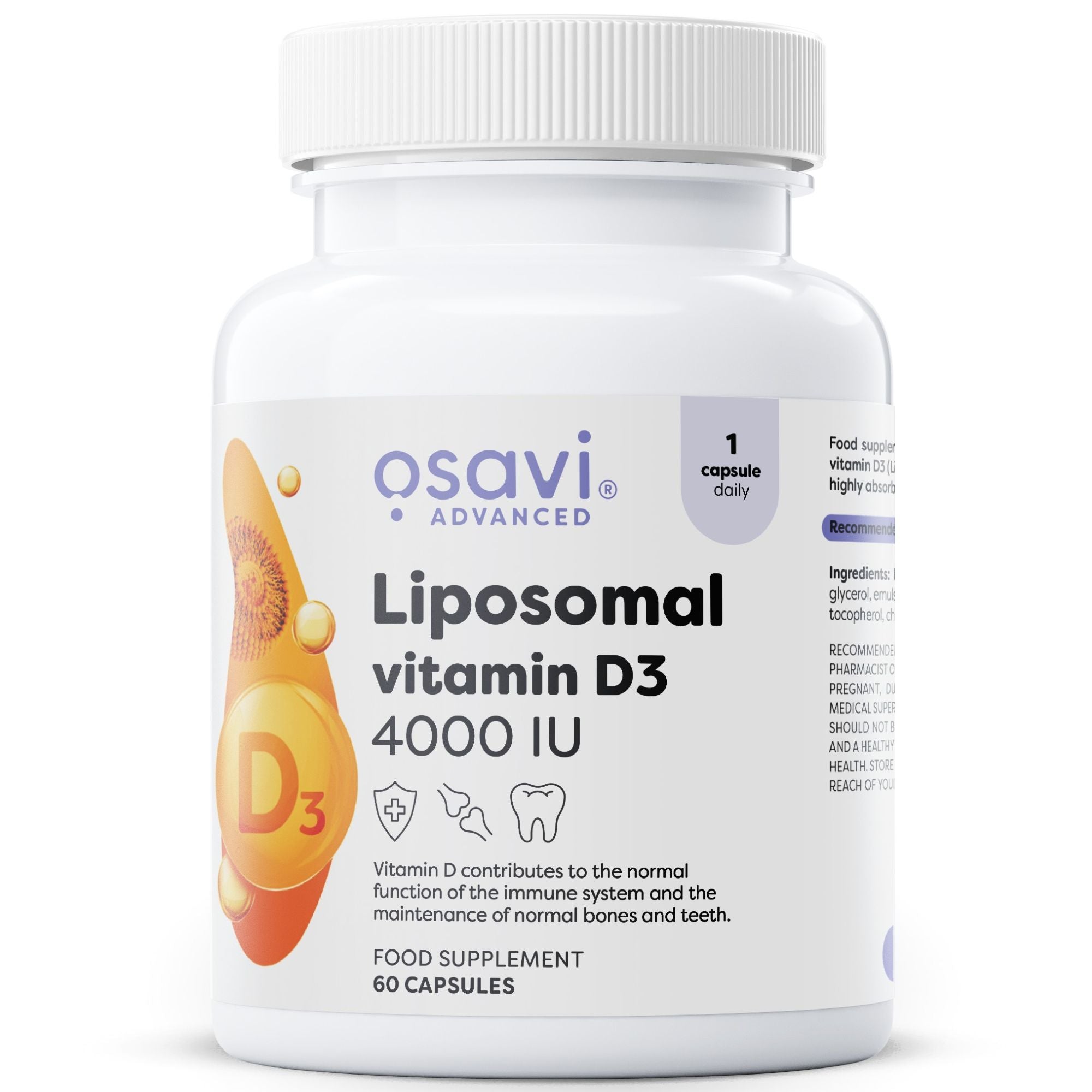 Liposomale Vitamine D3 4000 IE | 60 Capsules | Osavi