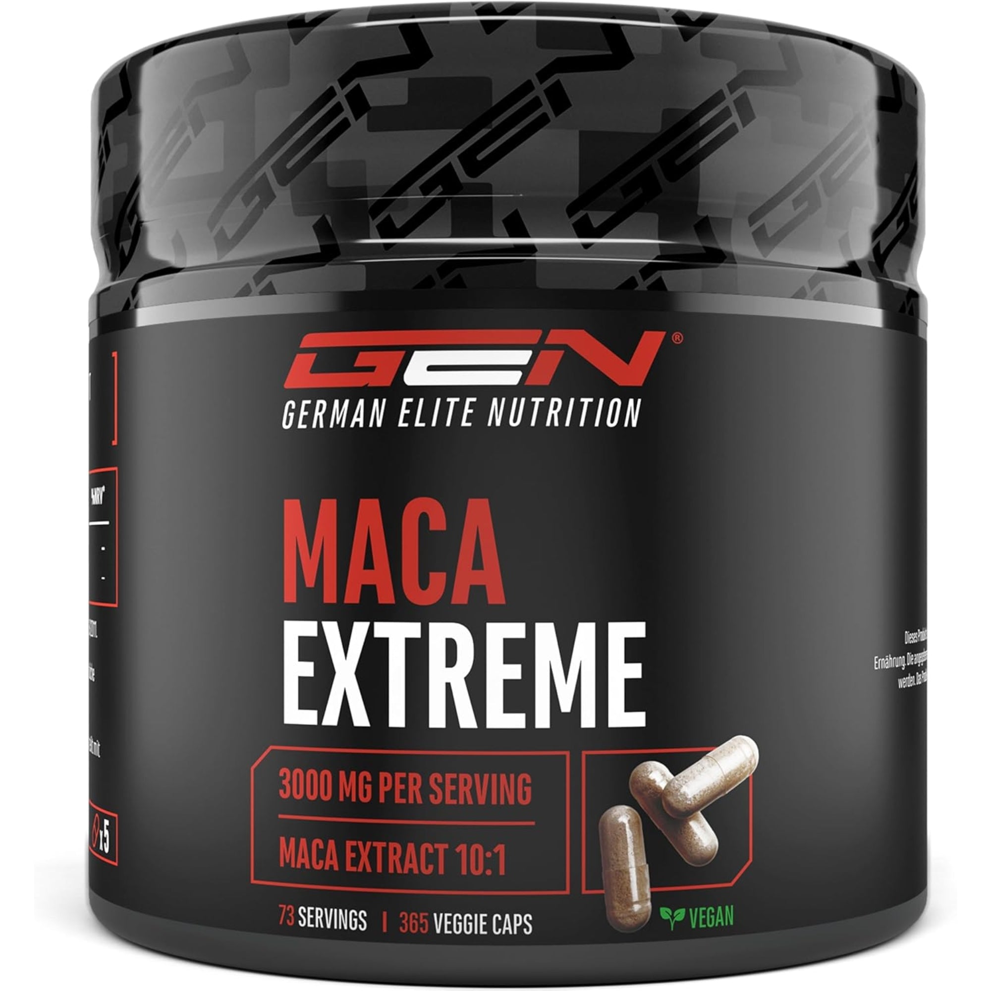 Maca Extreme (Maca Extract 10:1 600mg) | 365 capsules | German Elite Nutrition