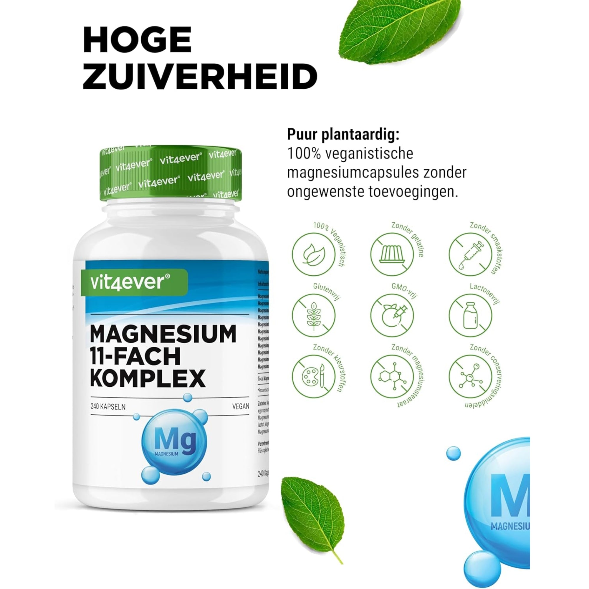 Magnesium 11-voudig Complex | 240 capsules | Vit4ever