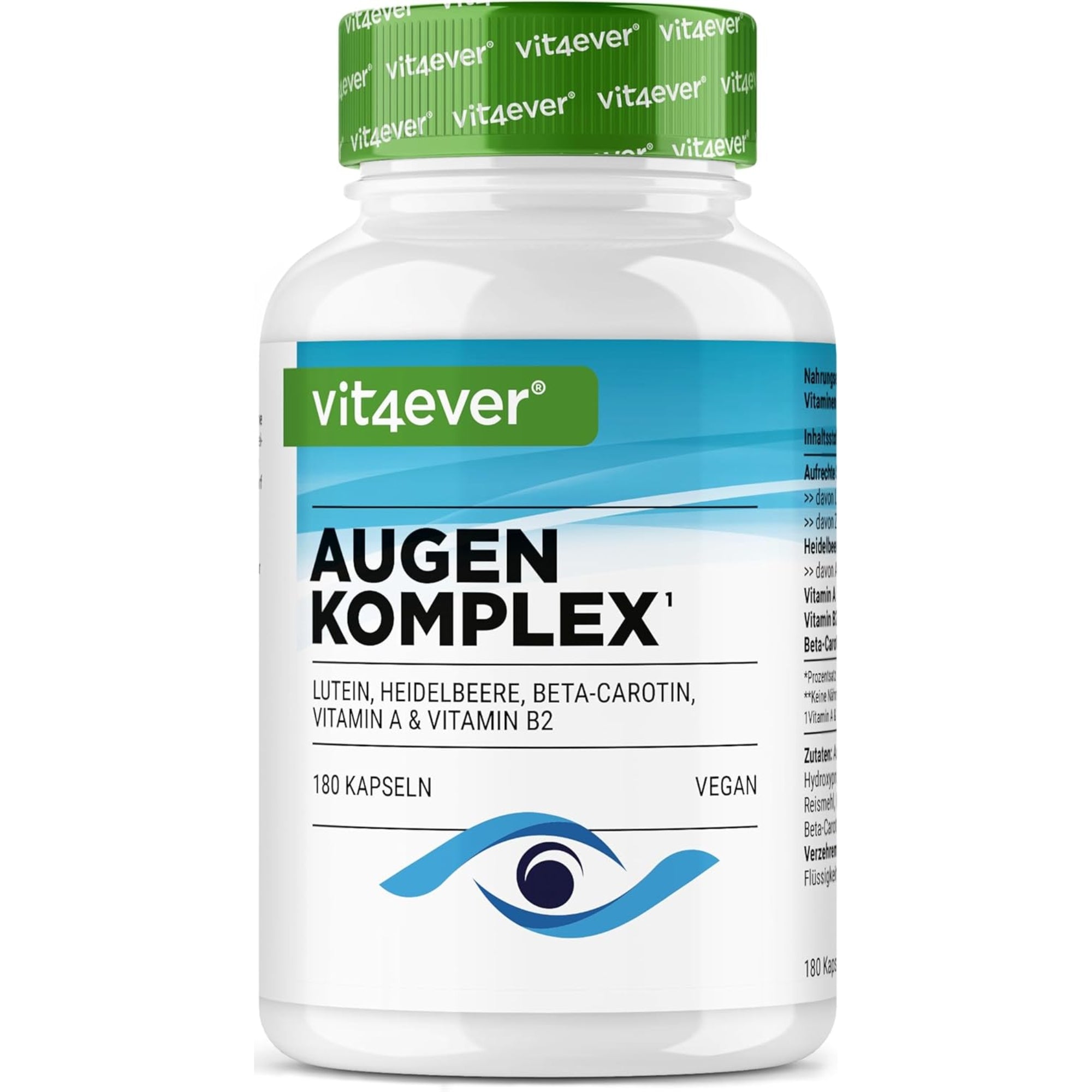 Ogen Complex met Luteïne, Vitamine A & B2 | 180 Capsules | Vit4ever