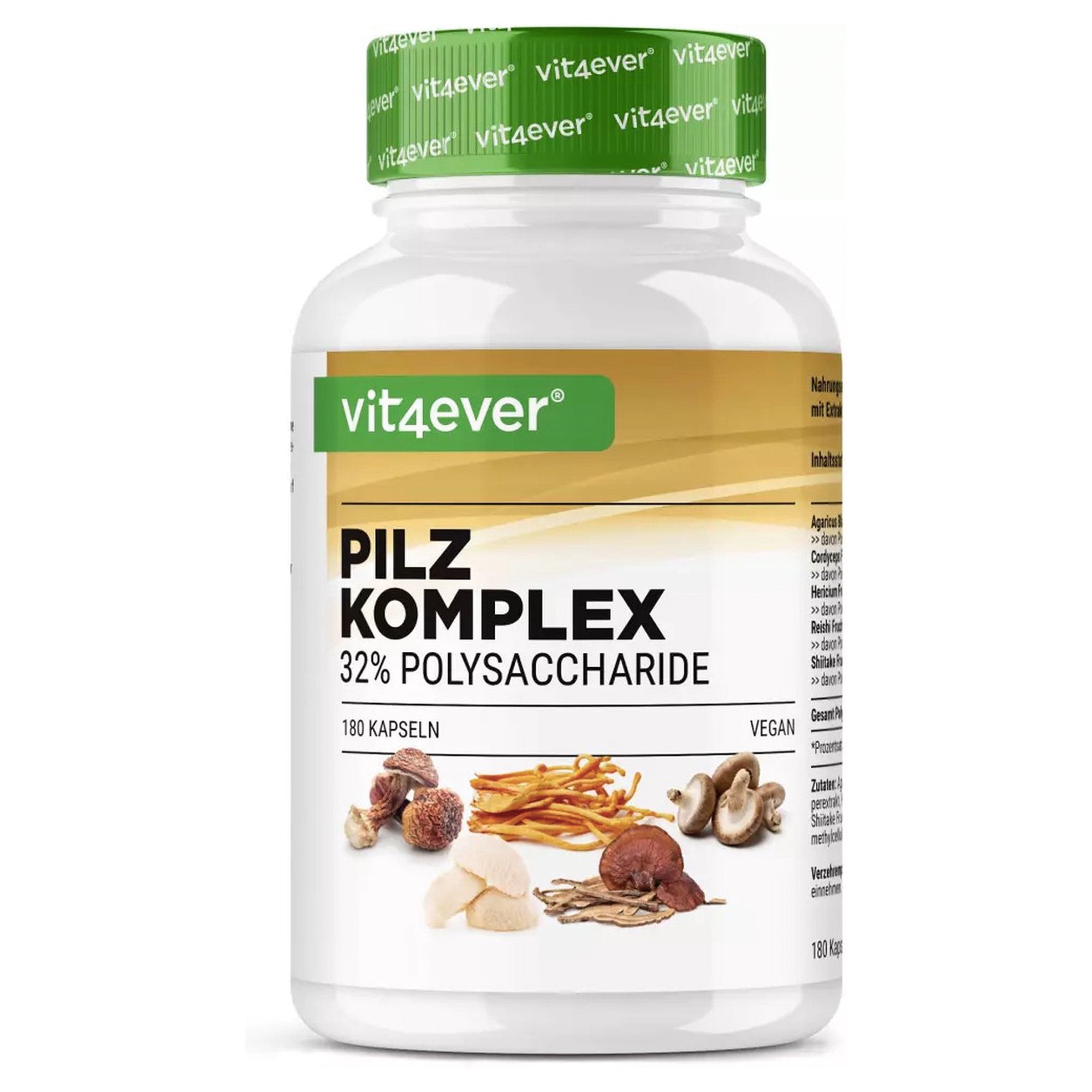 Paddenstoelen Complex Capsules - Lions Mane, Cordyceps, Reishi - 180 stuks