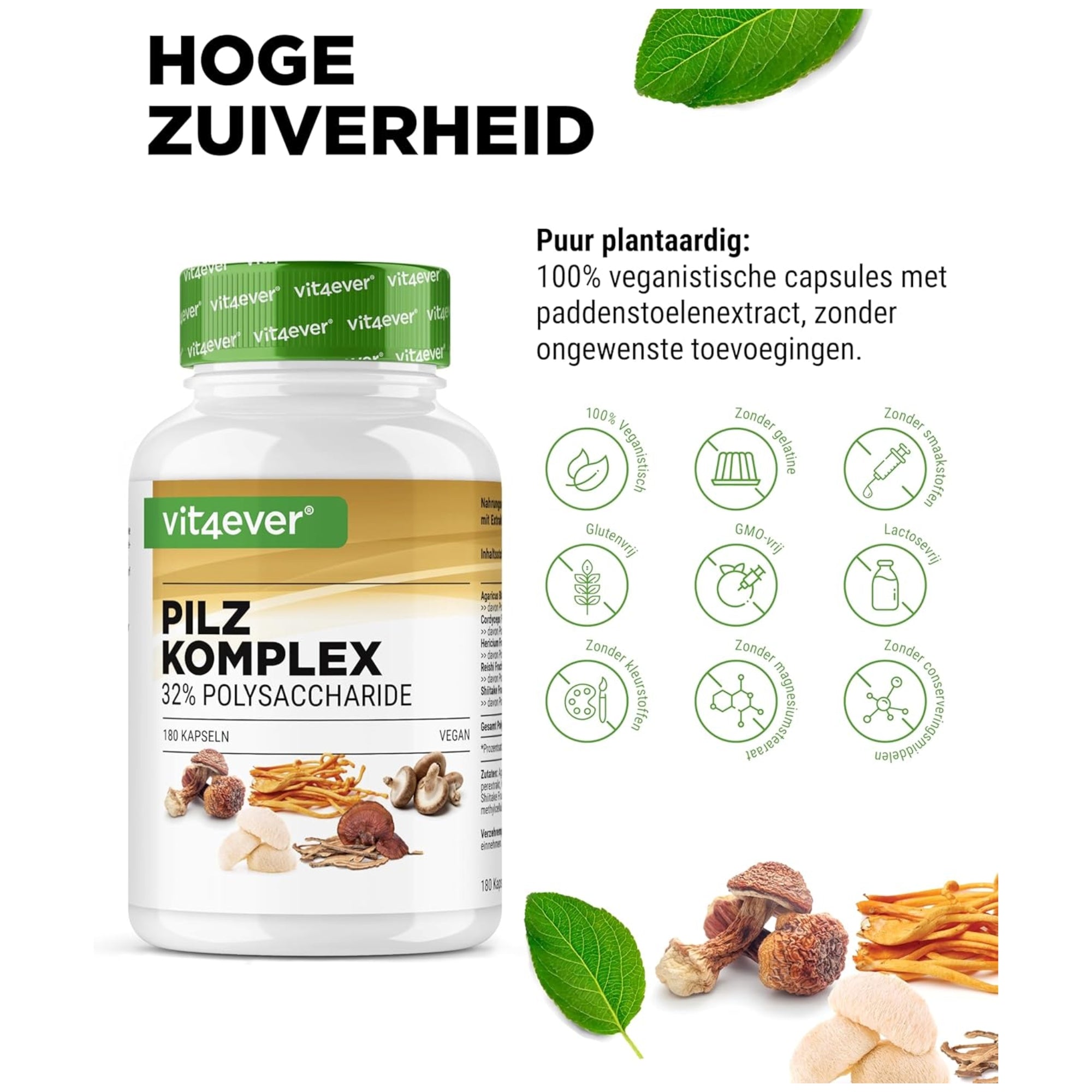 100% vegan paddenstoelen complex