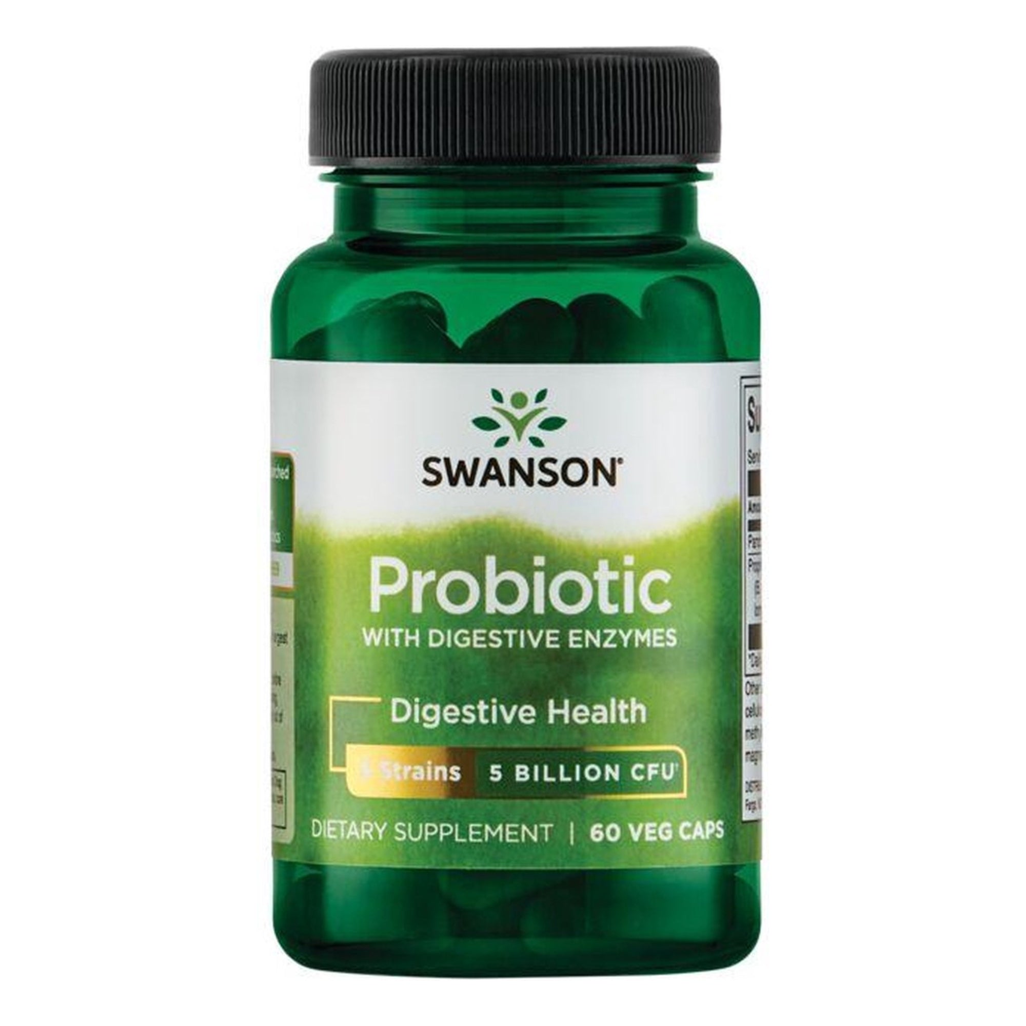 Probiotica met spijsverteringsenzymen 5 miljard CFU (Probiotic with Digestive Enzymes) | 60 capsules | Swanson