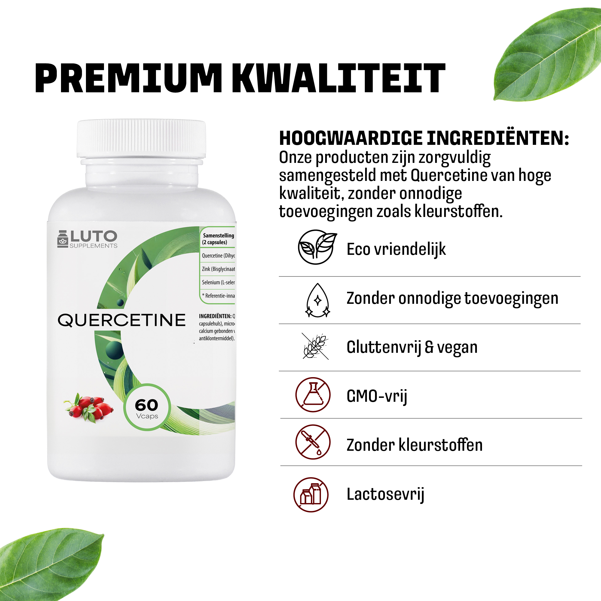 Quercetin + Zink + Selen | 60 Kapseln | LUTO Supplements