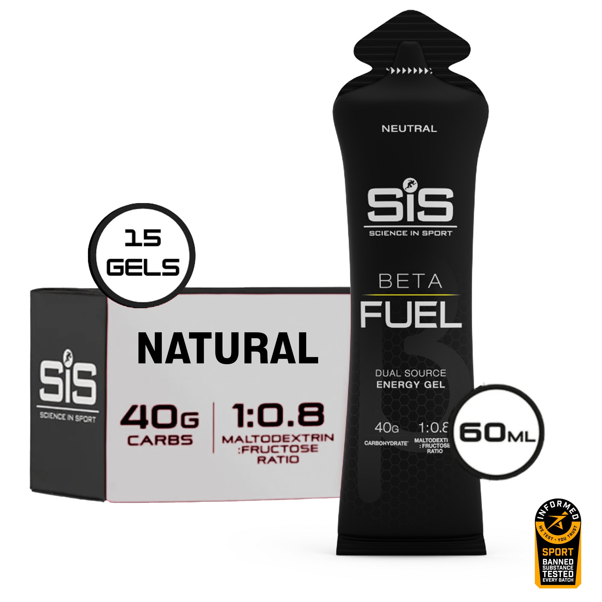 SiS Beta fuel gel | 1:0.8 maltodextrin: fructose ratio