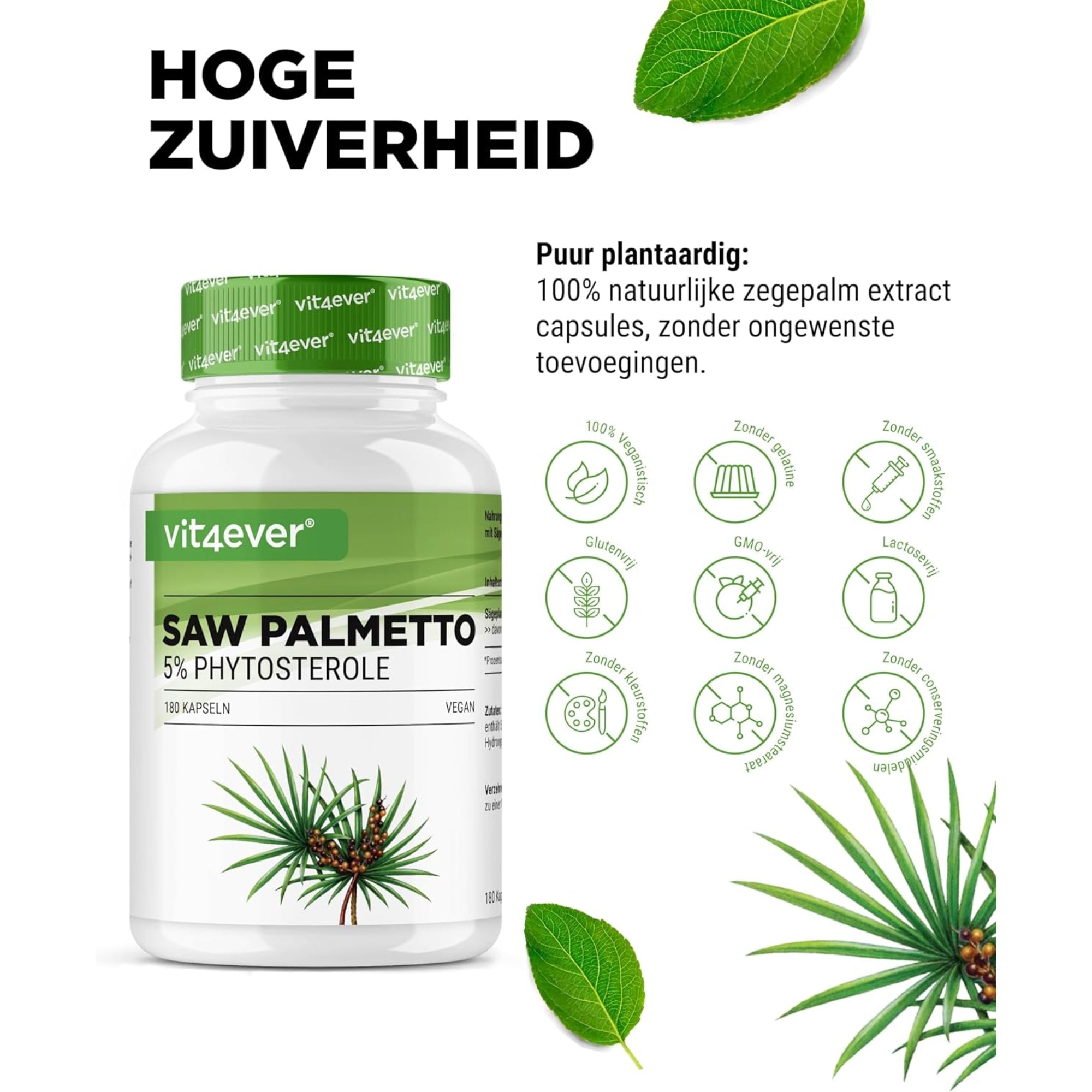 Saw Palmetto extract 500 mg | 180 capsules | Vit4ever