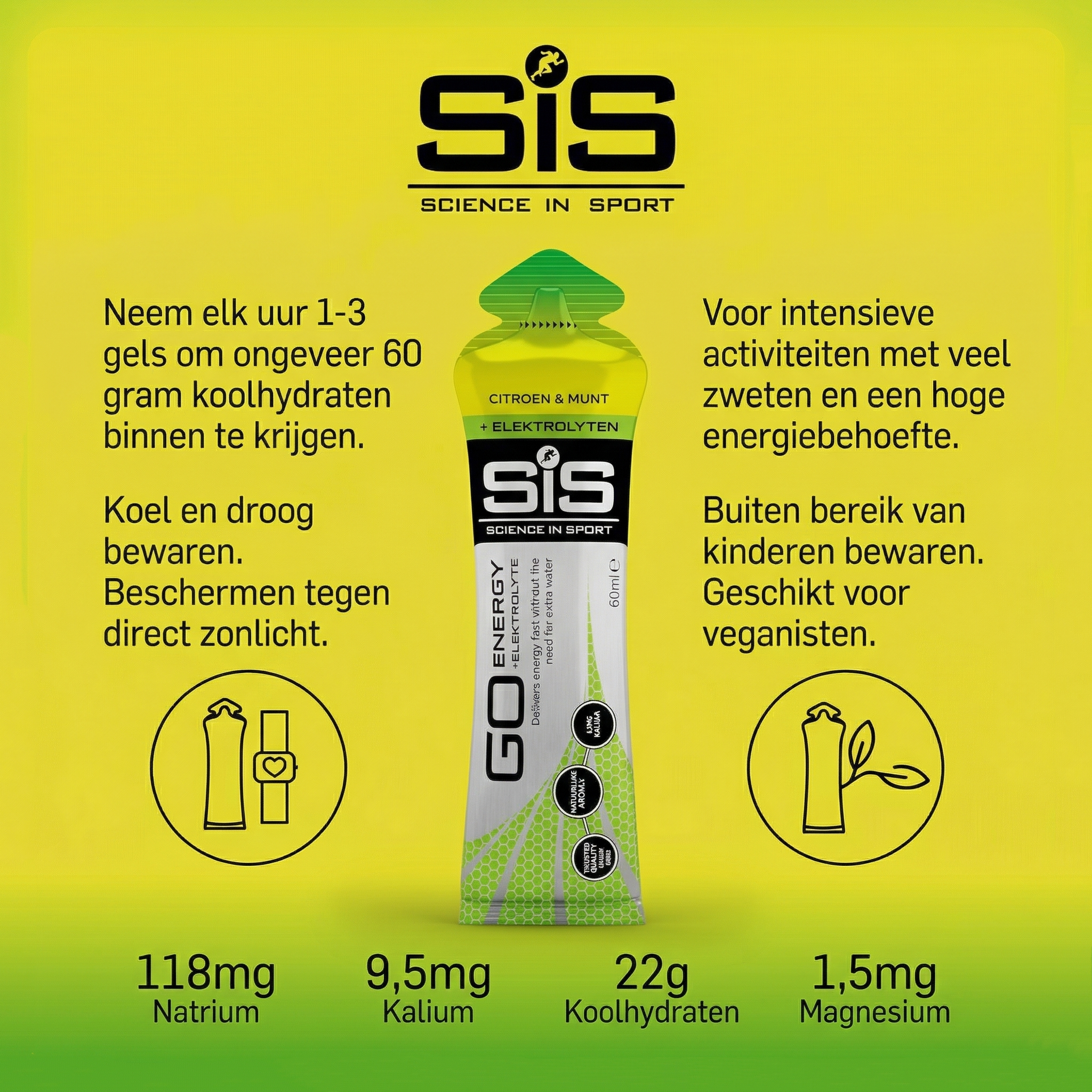 SiS Go Isotonic Energygel + Electrolyte Lemon & Mint - isotone gel met natrium