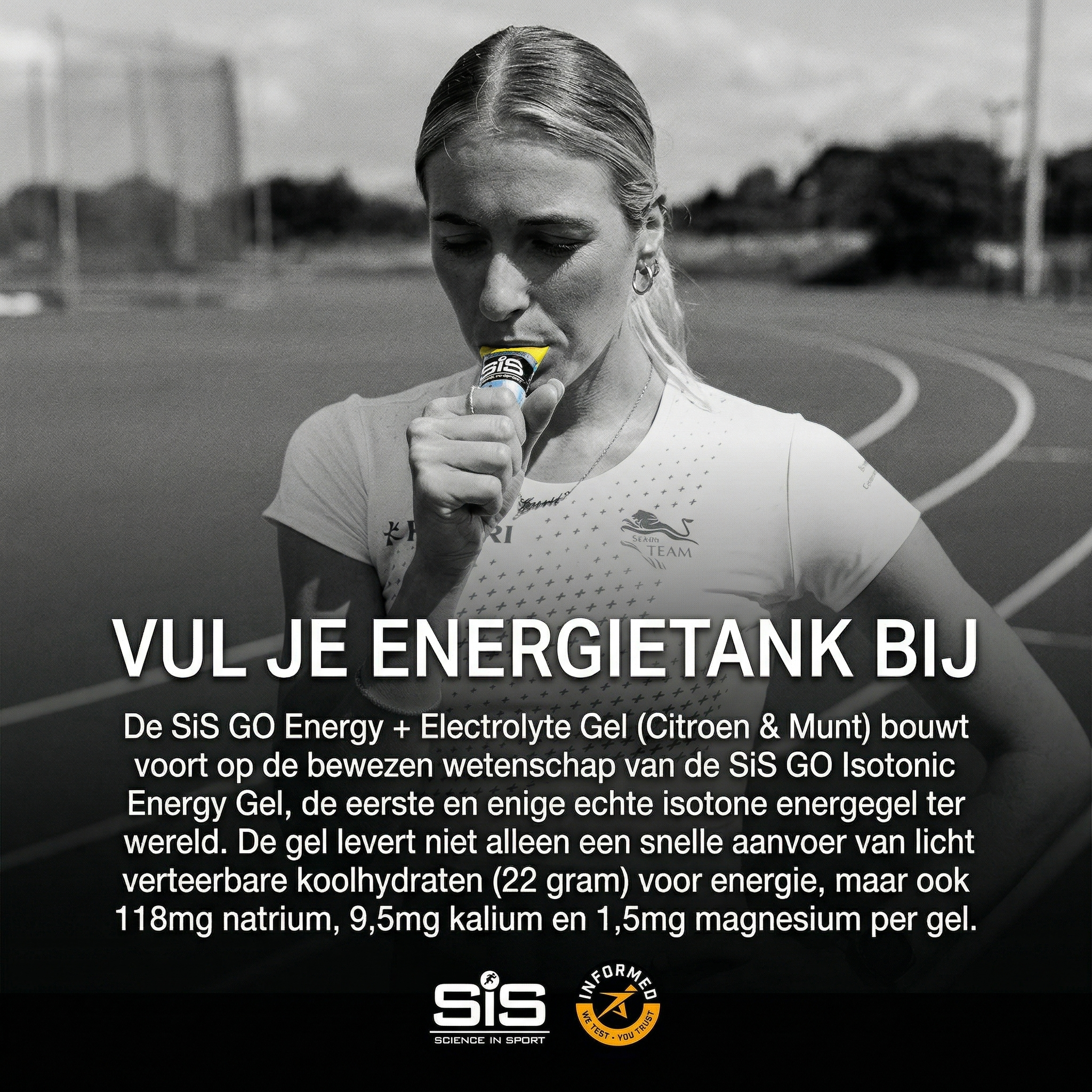 SiS Go Isotonic Energygel + Electrolyte Lemon & Mint - energiegel voor duursport