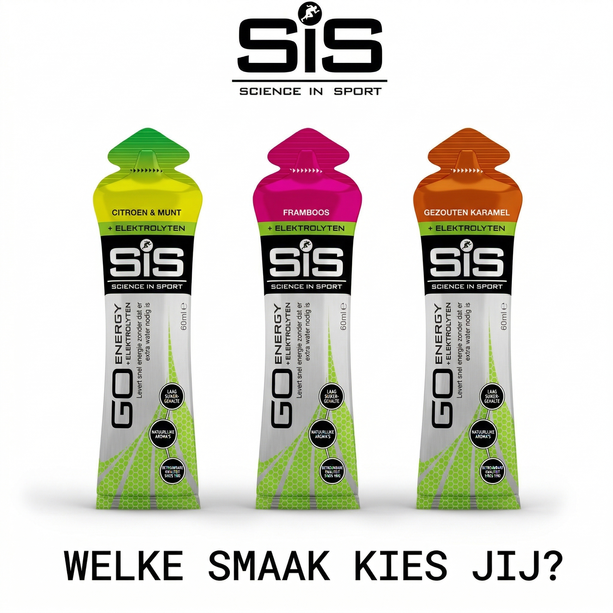 SiS Go Isotonic Energygel + Electrolyte Lemon & Mint - sportvoeding met citroen en munt