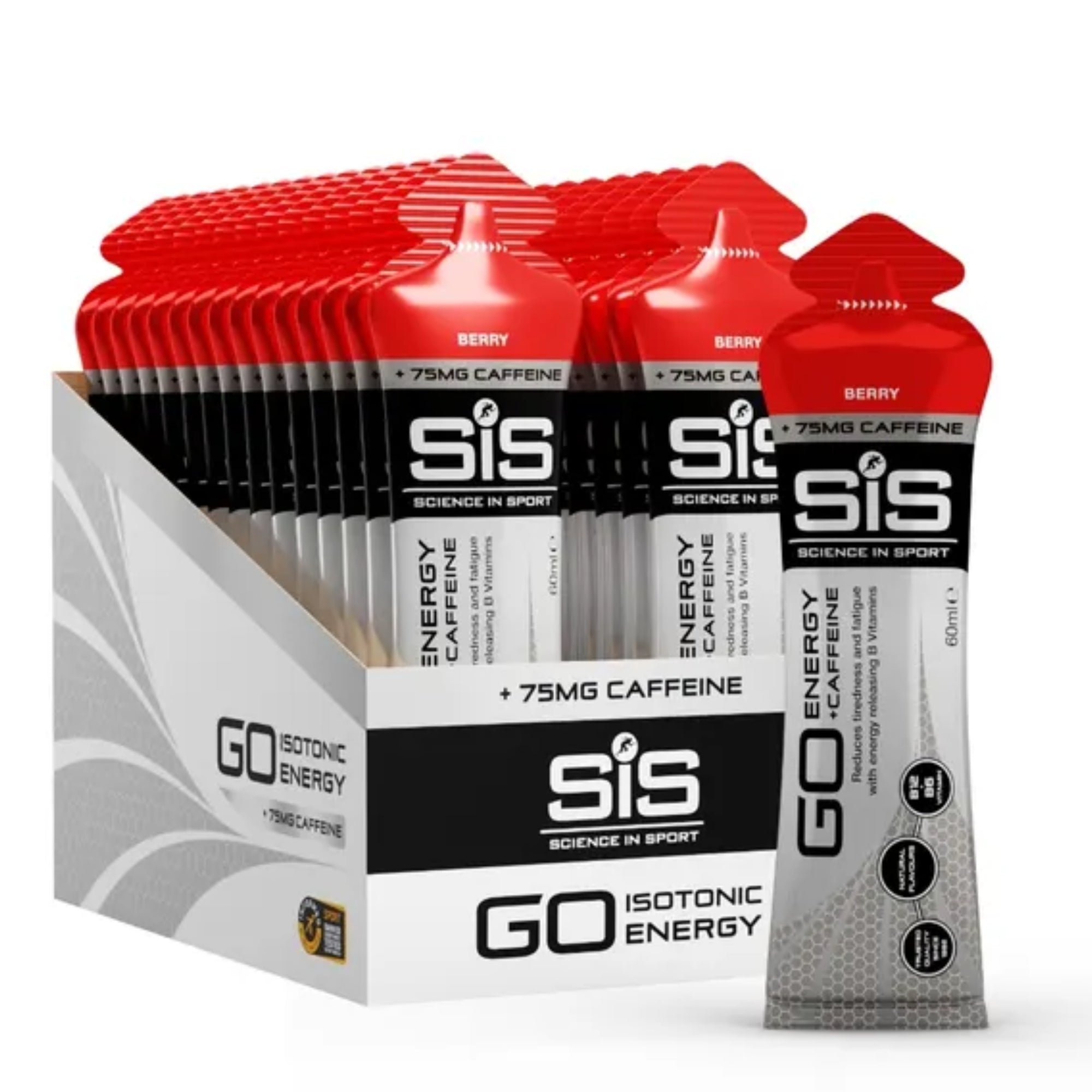 SiS Go Isotonic Energygel + Cafeïne - Berry - 30 x 60ml