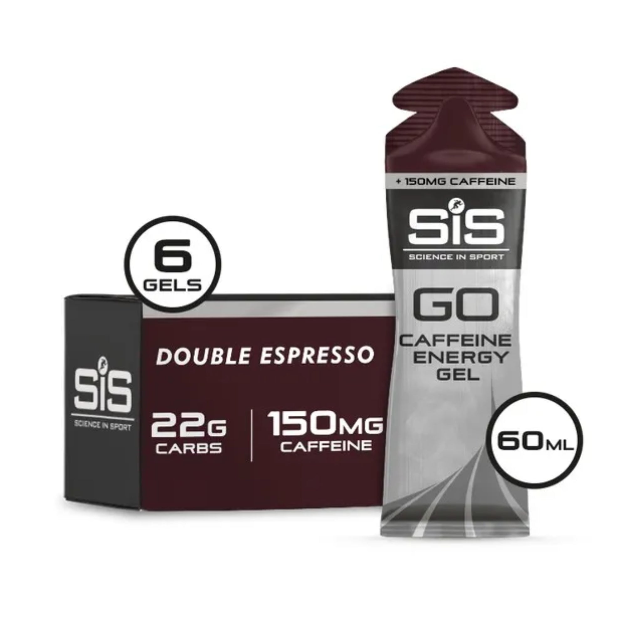 SiS Go Isotonic Energygel + Cafeïne - Dubble Espresso - 6 x 60ml