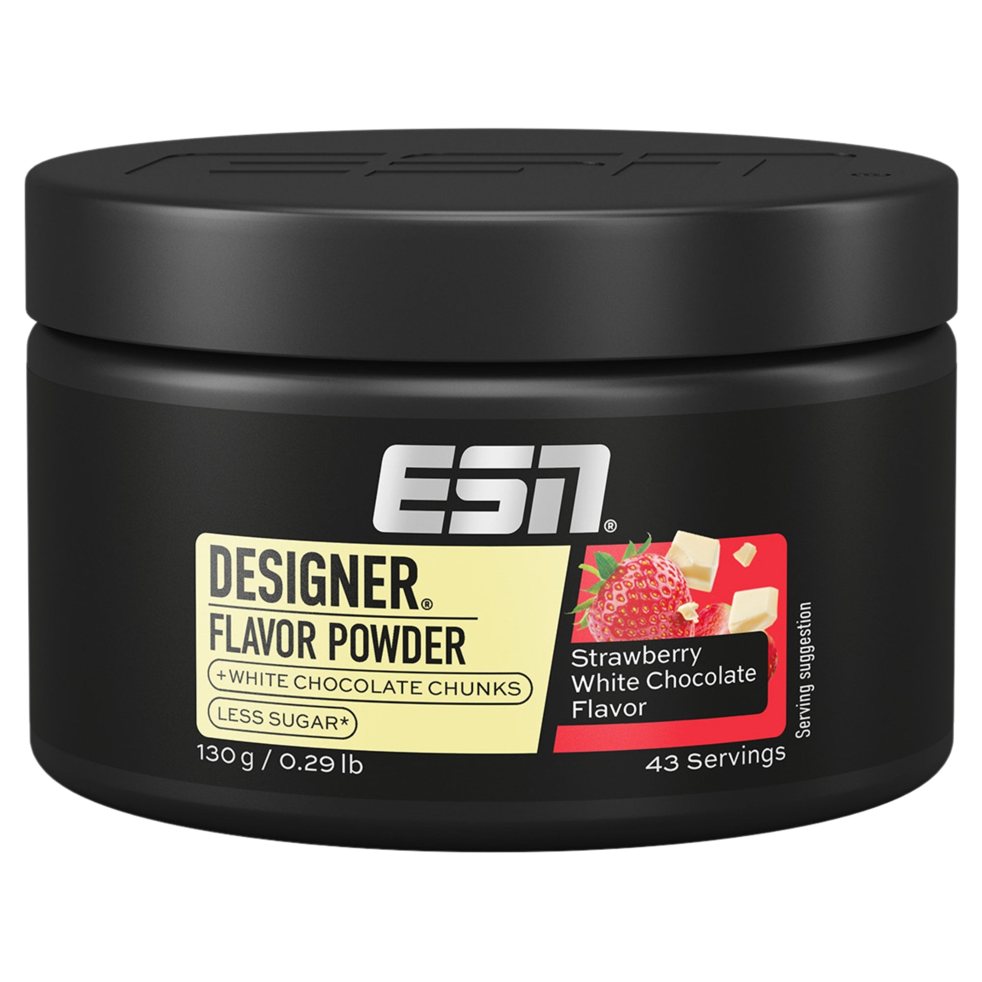 ESN Designer Flavor Powder Strawberry White Chocolate | 130g | 43 Porties