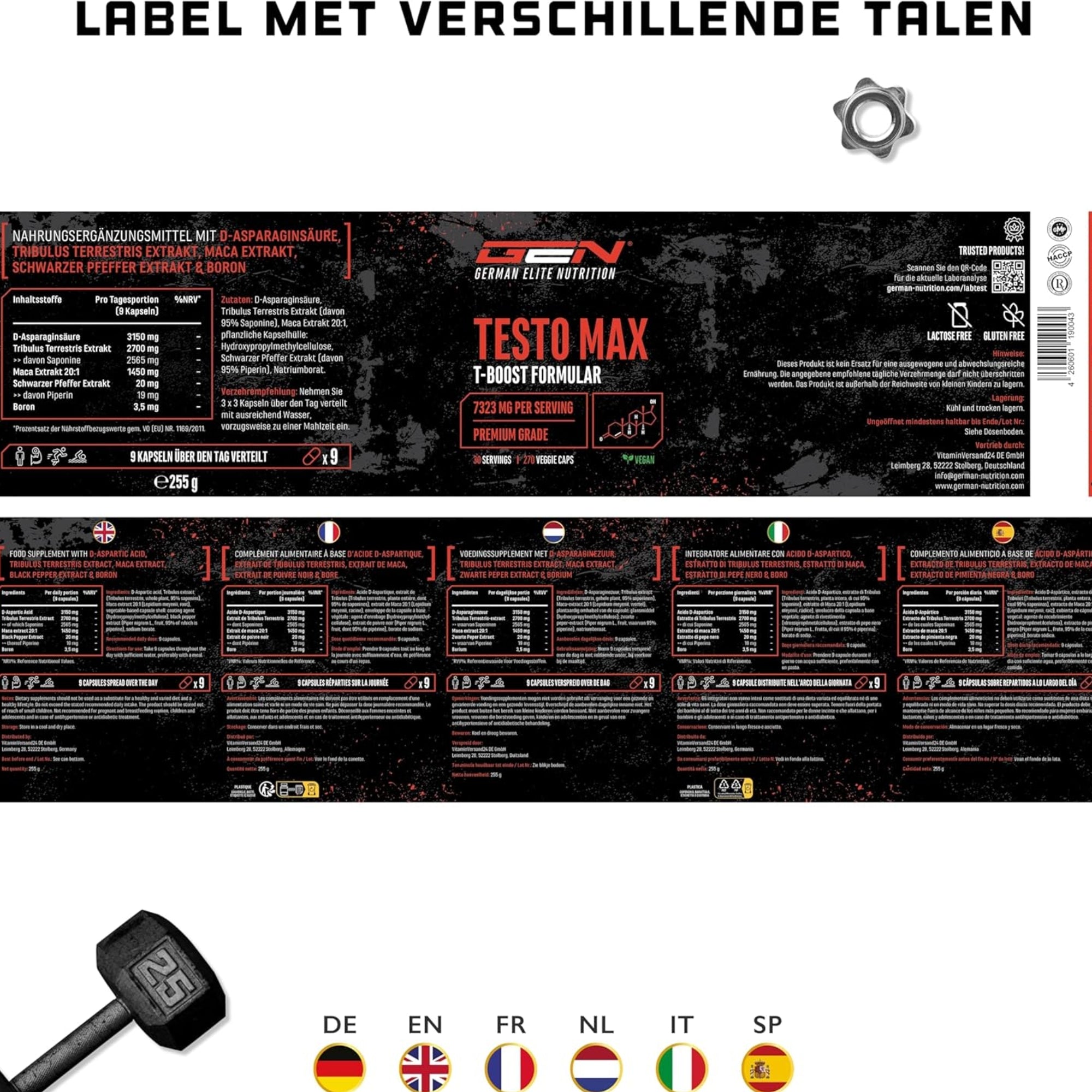 Testo mac meertalig label GEN