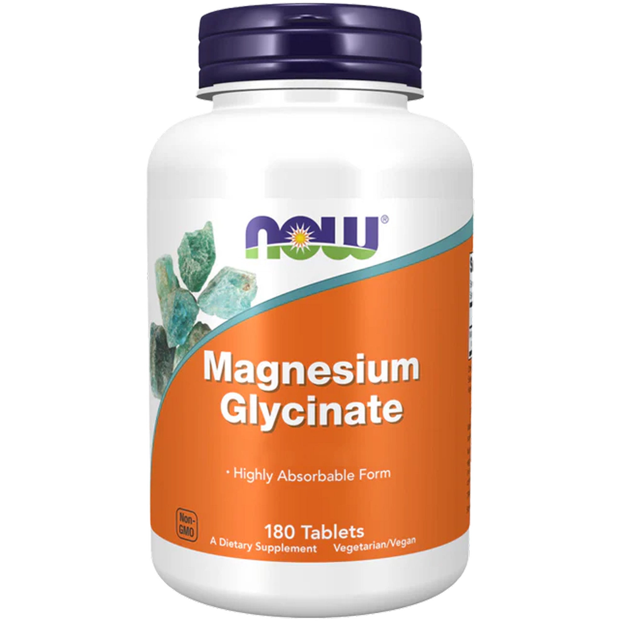 Magnesium Glycinaat 200mg | 180 Tabletten | NOW Foods