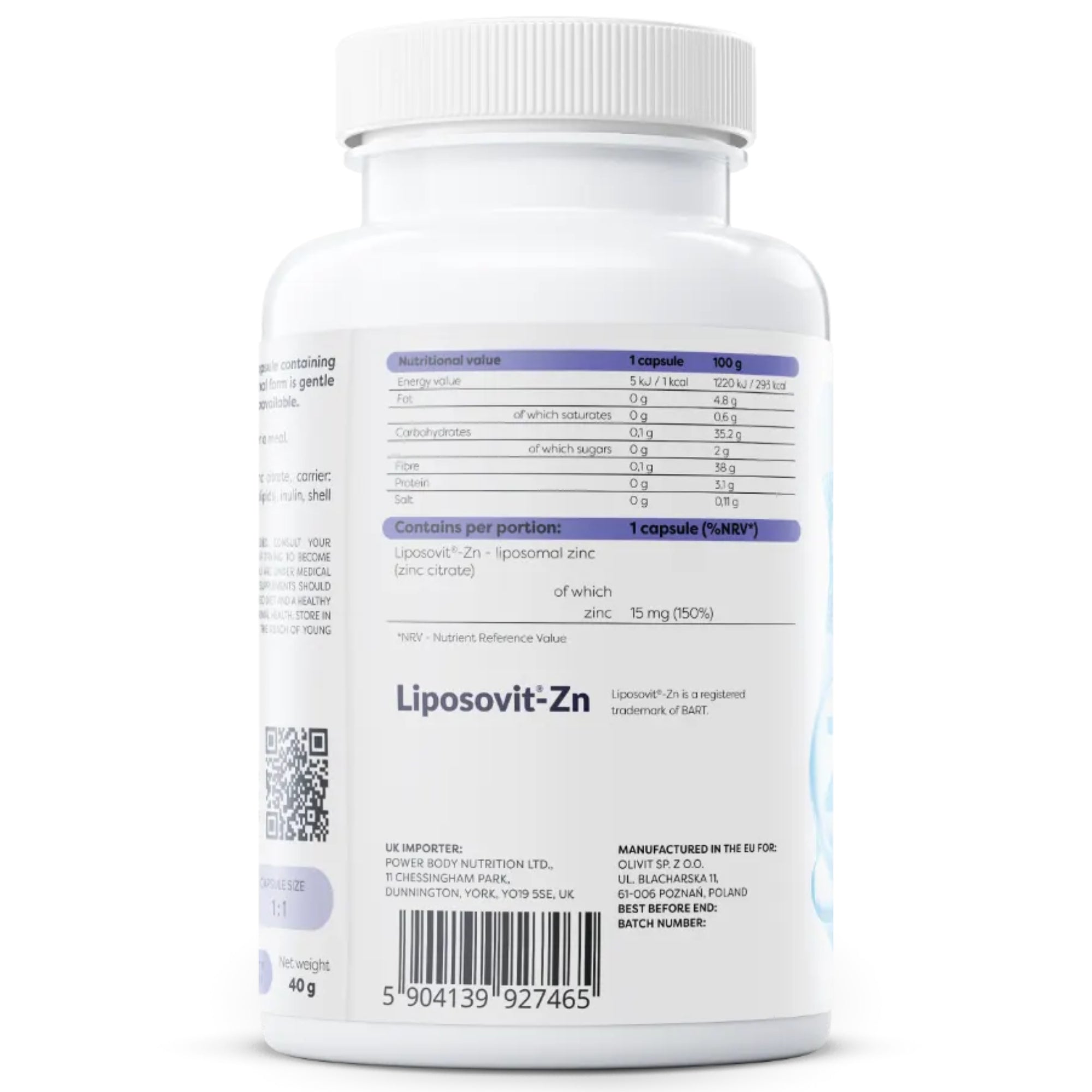 Liposomale Zink 15mg | 120 Capsules | Osavi
