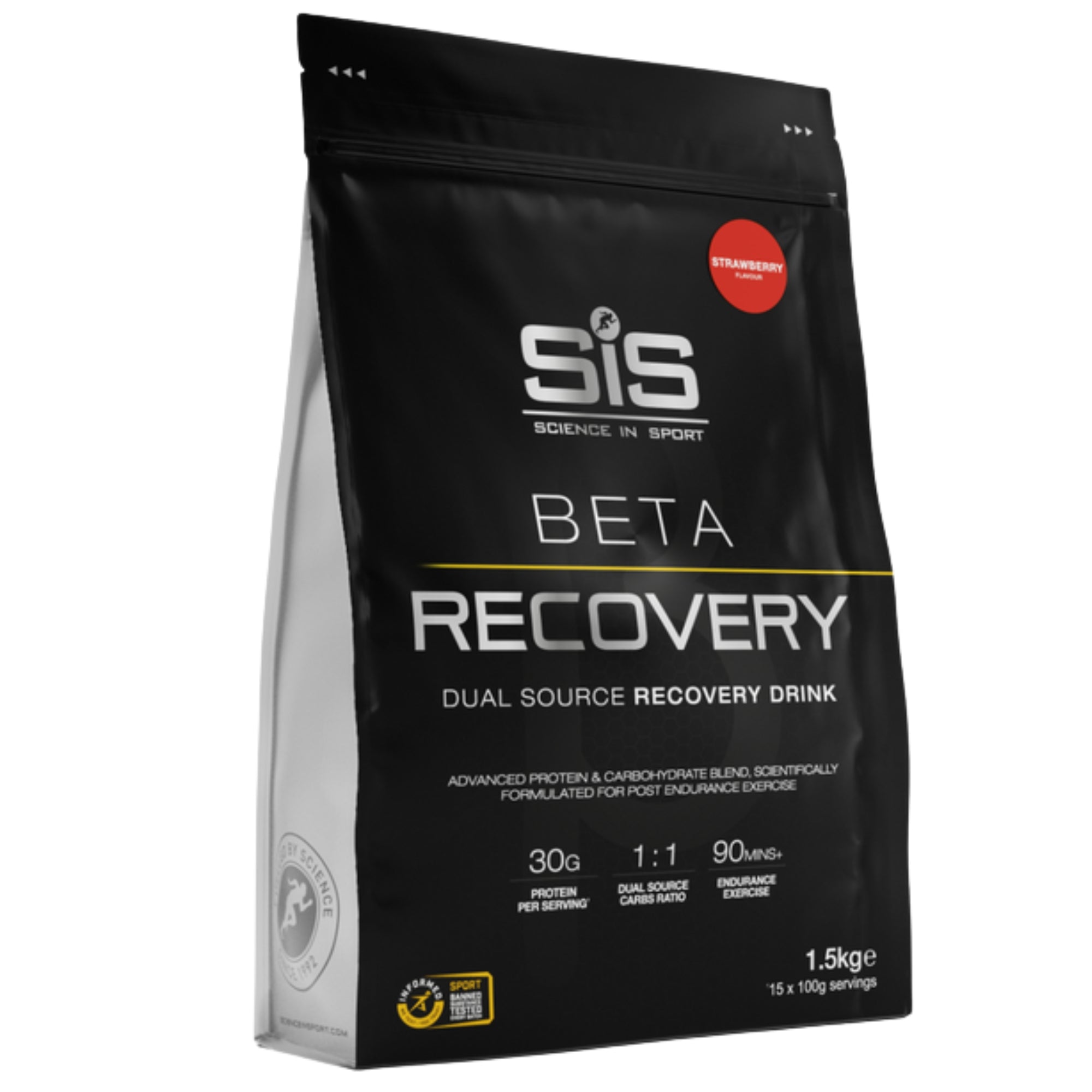 #Inhoud_1500g SiS BETA Recovery Aardbei 1.5kg - eiwitrijke herstelshake met 30g eiwit en koolhydraten | kopen in Nederland en België