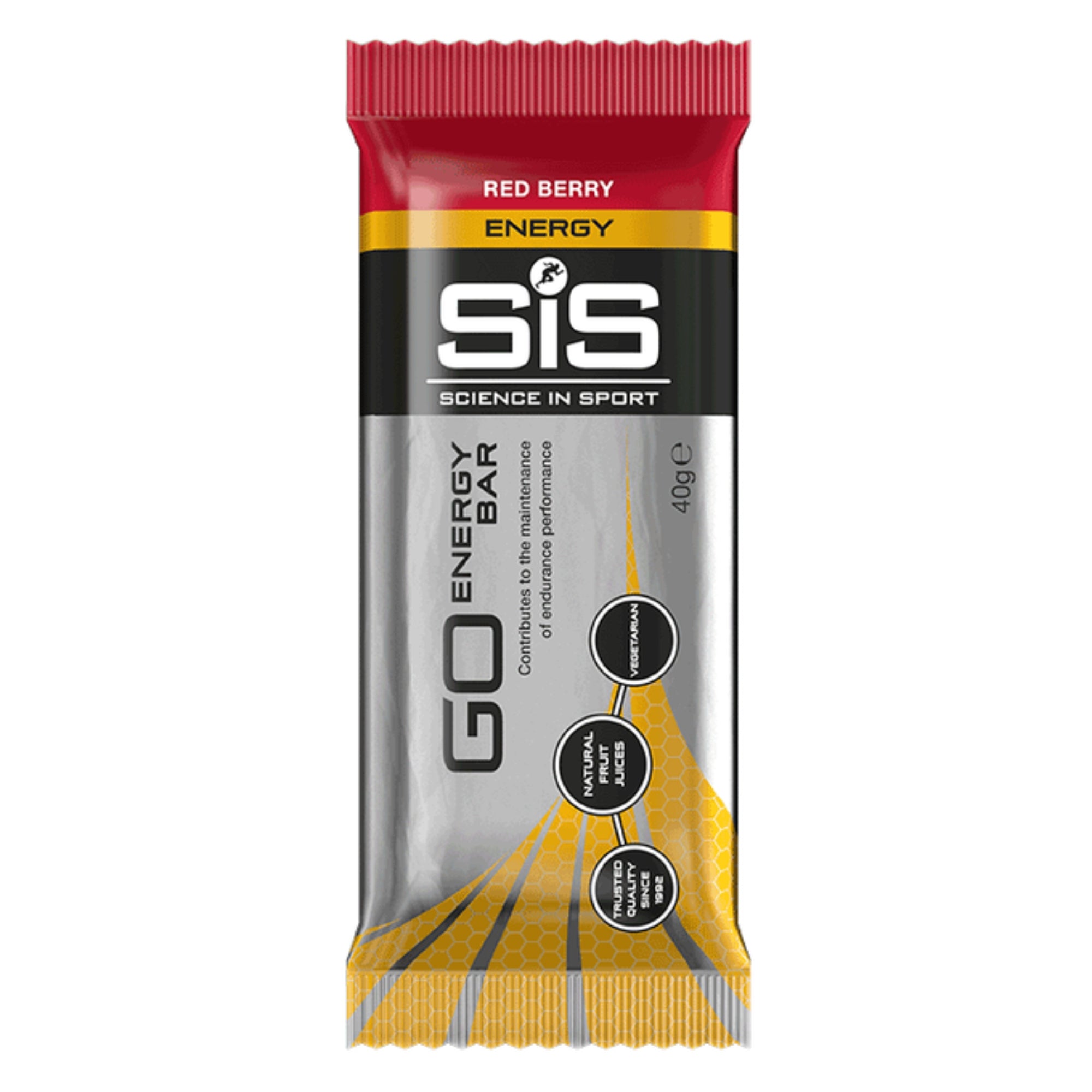 SiS GO Energy Bar | 25 g koolhydraten per reep | 30 stuks | Red Berry